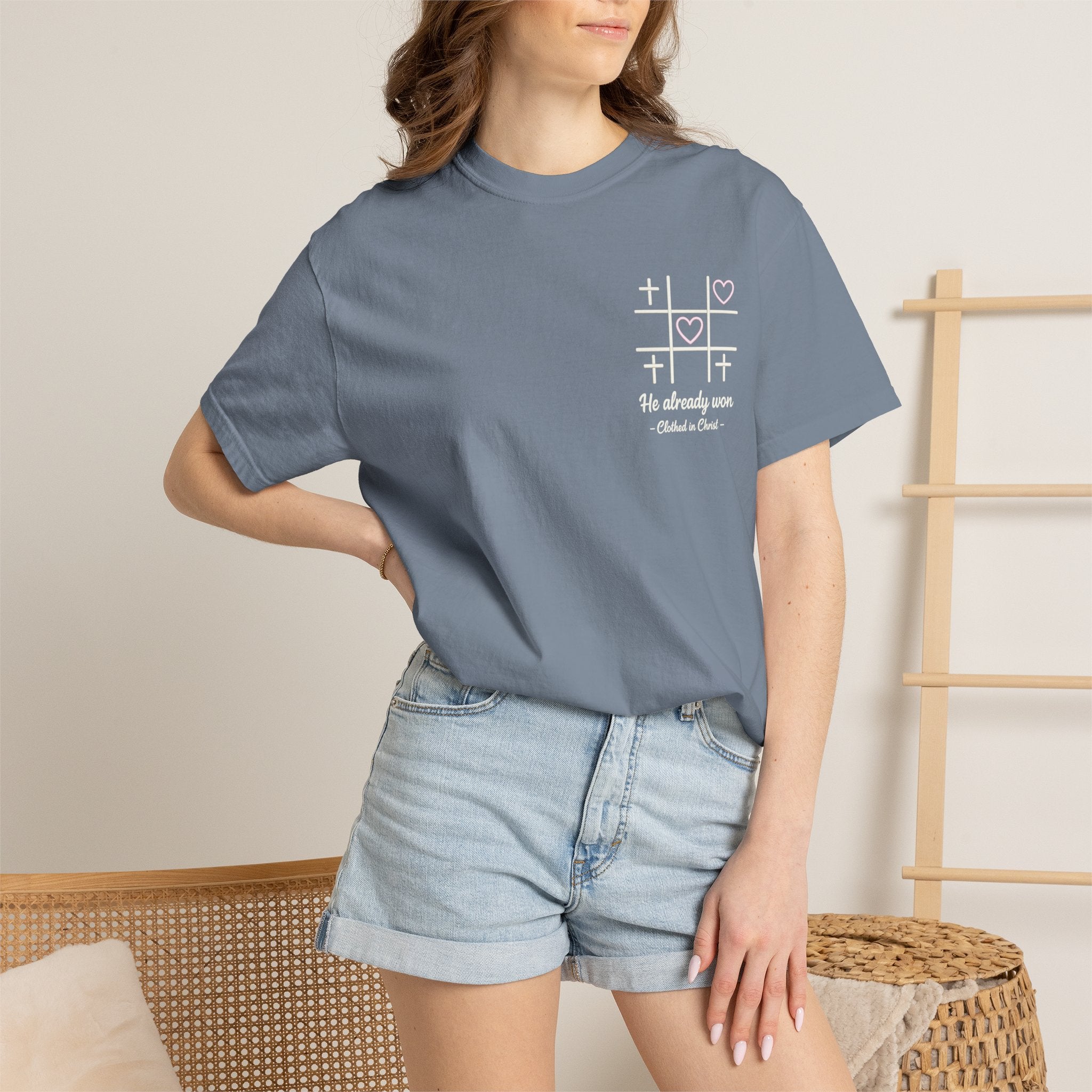 Minimal Heart Tic-Tac-Toe T-Shirt Printify