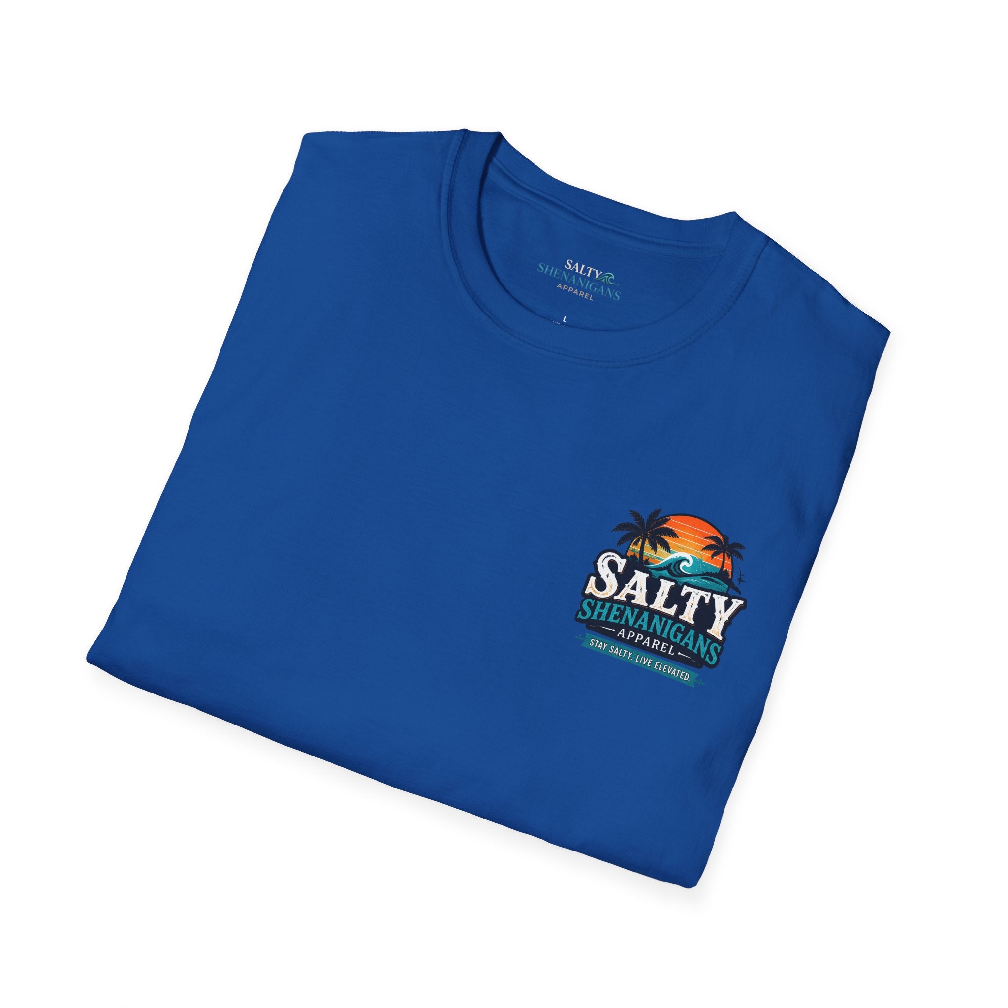 Salty Shenanigans Apparel Wave Logo Tee Printify