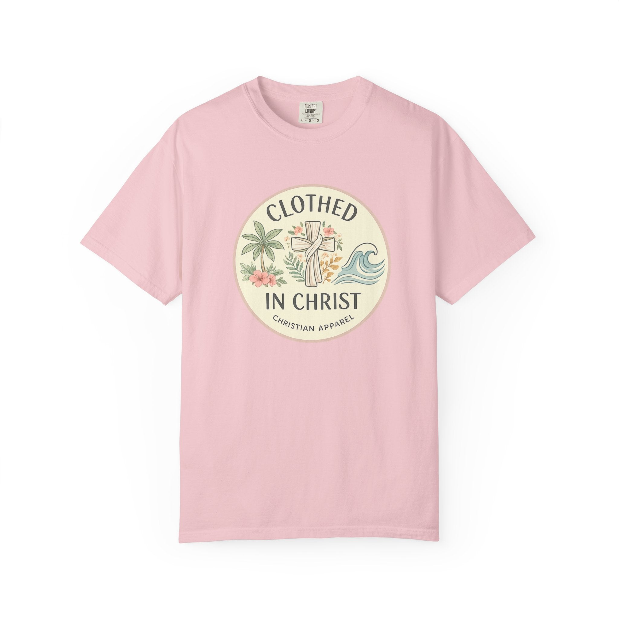 Clothed in Christ Graphic T-Shirt — Christian Faith Tee Printify