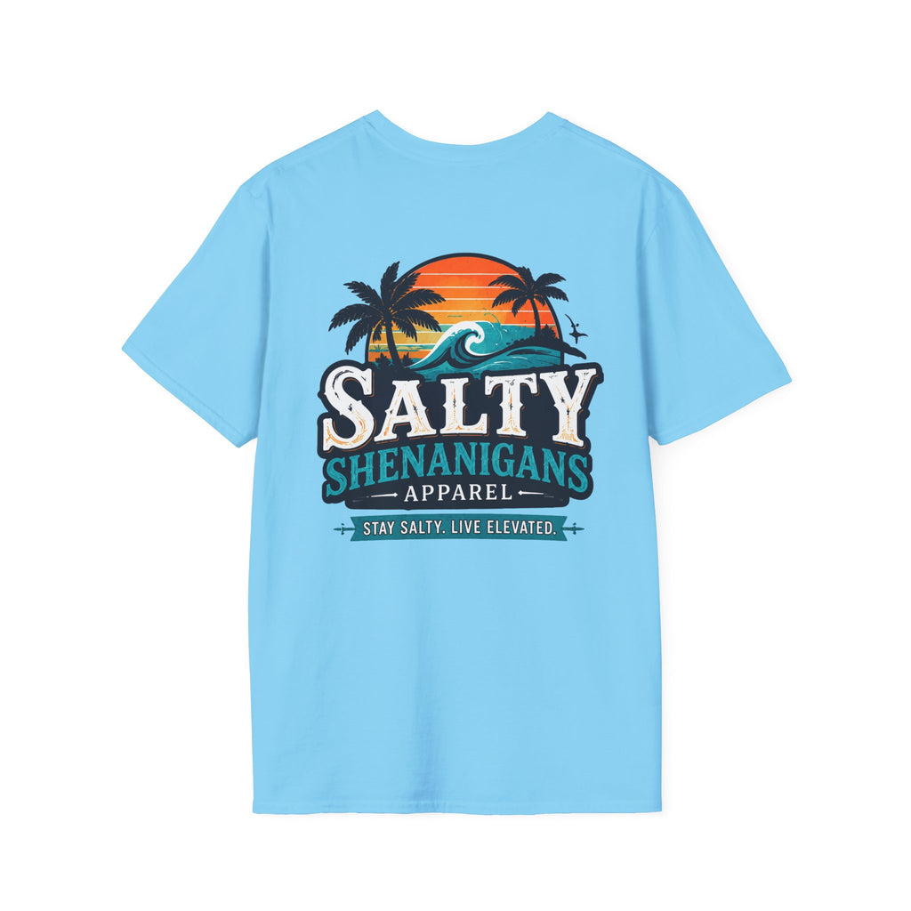 Salty Shenanigans Apparel Wave Logo Tee Printify