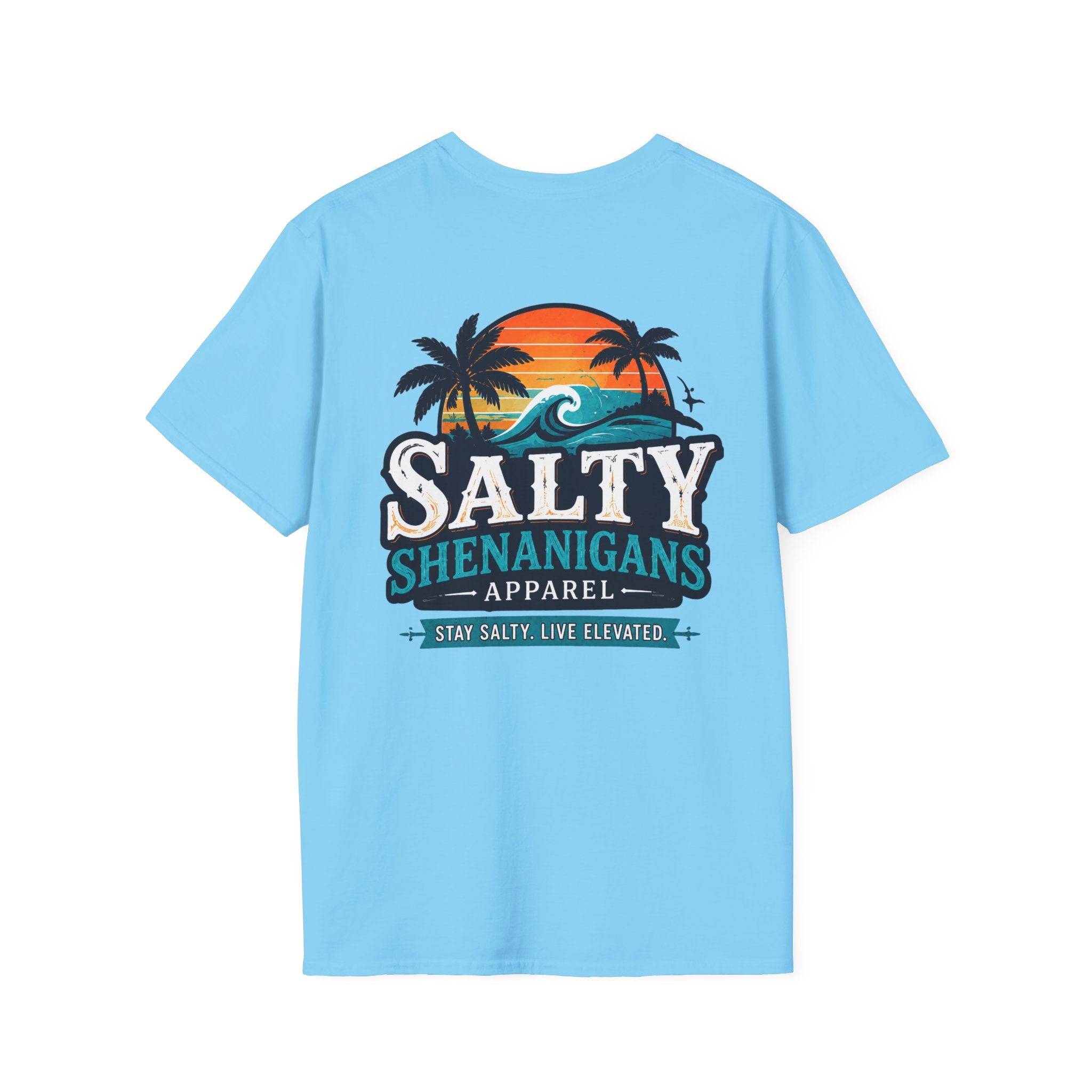 Salty Shenanigans Apparel Wave Logo Tee Printify