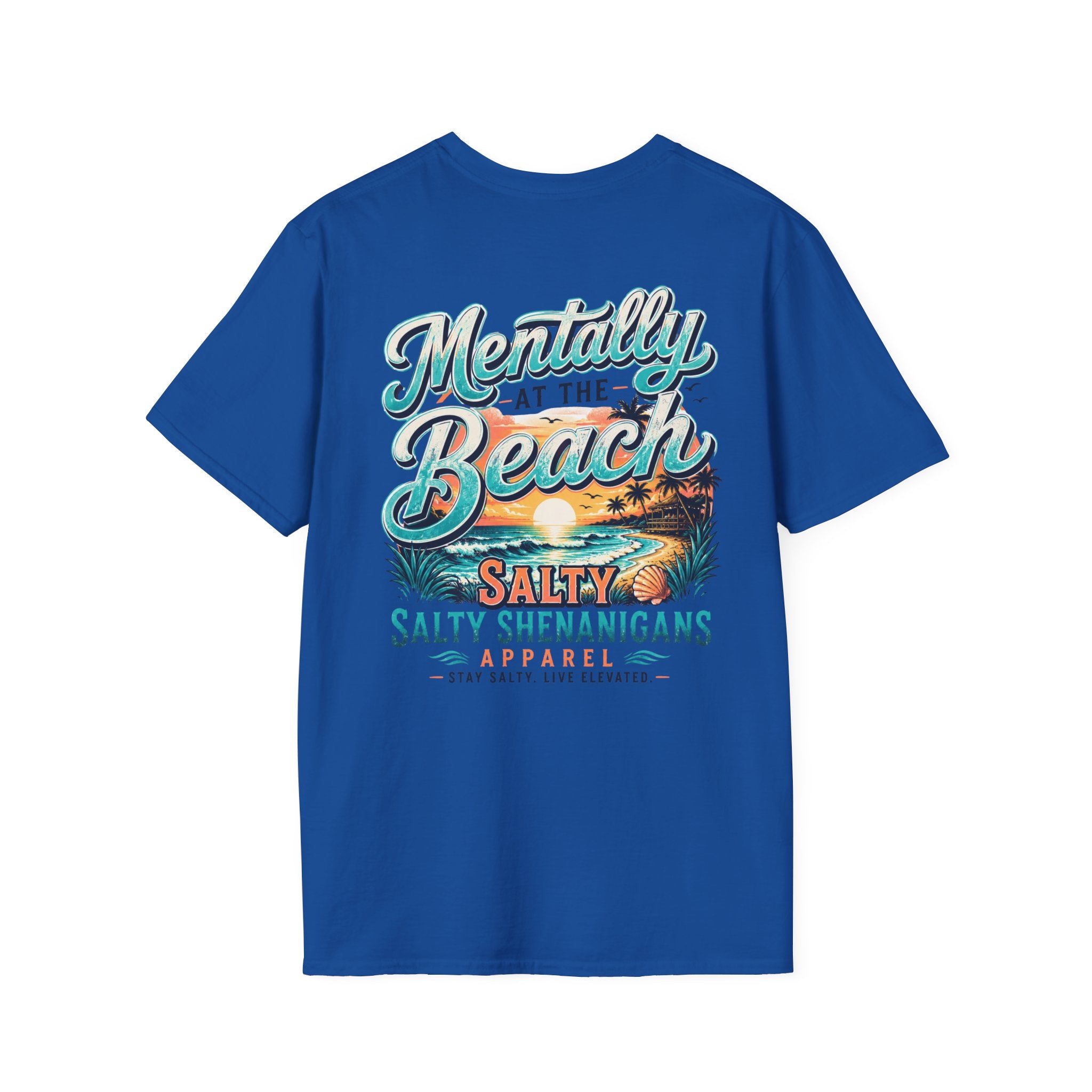 Mentally At The Beach Beach Bar T-Shirt | Premium Coastal Apparel Printify