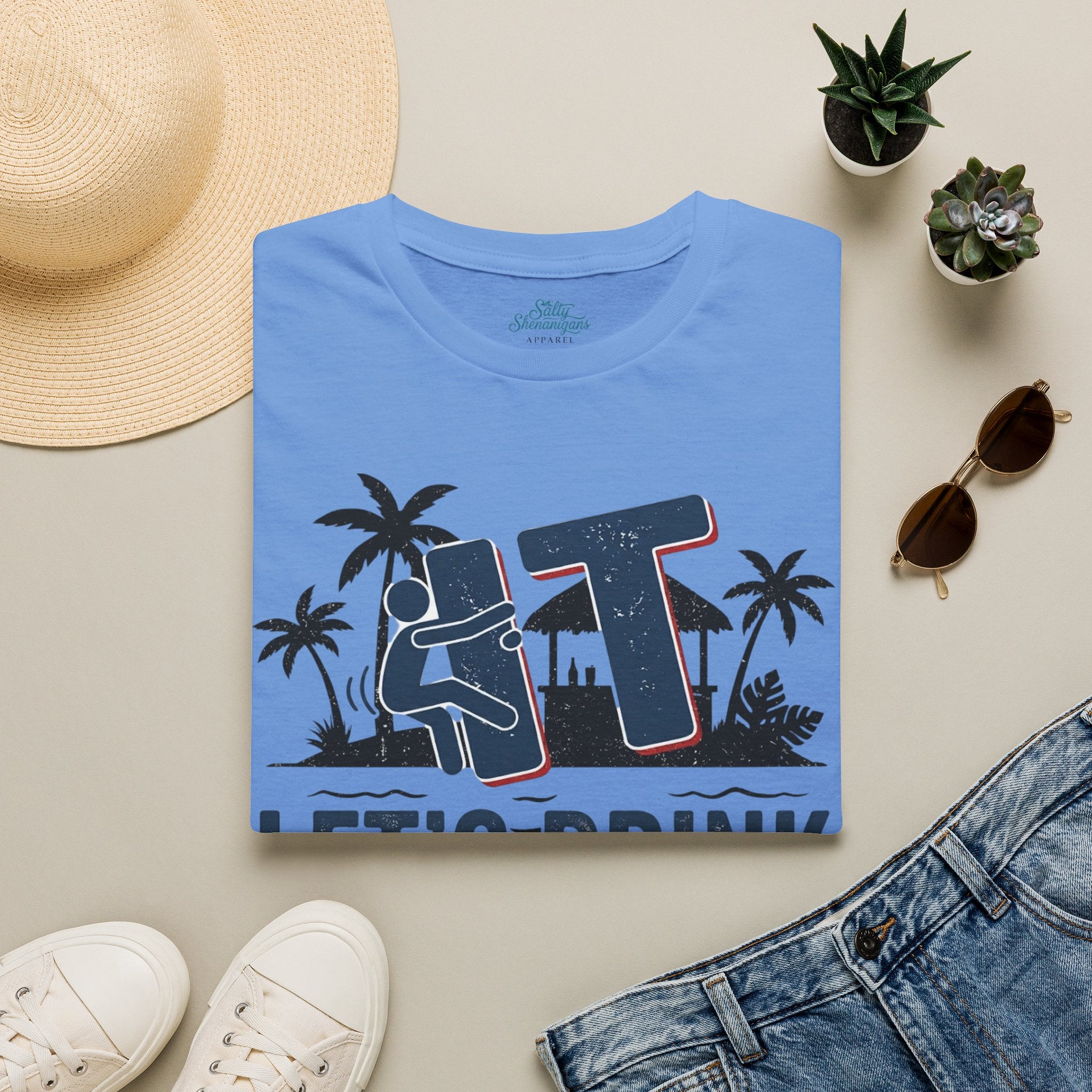 Let's Drink Coastal Graphic Tee Printify