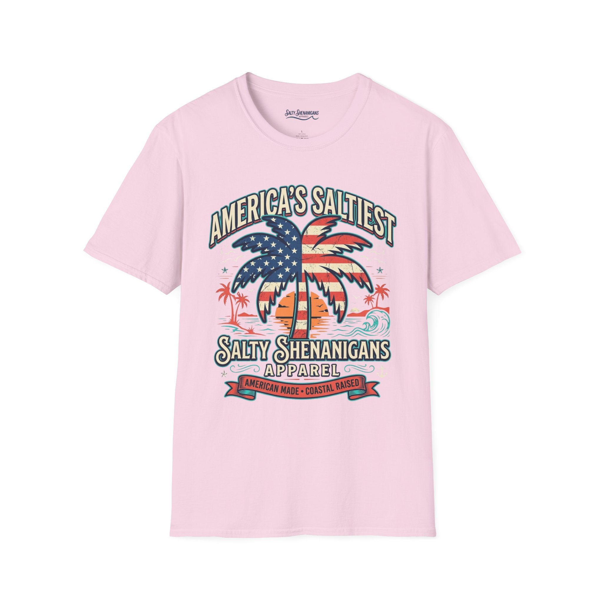 America's Saltiest Patriotic Palm Tree T-Shirt Printify