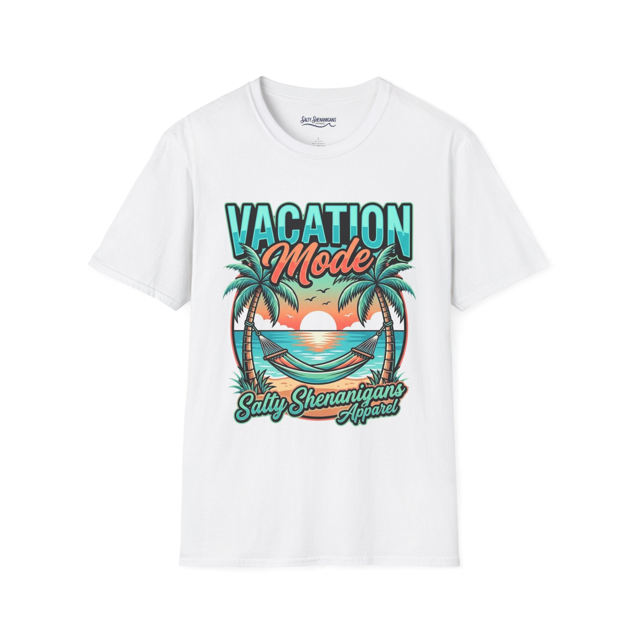 Vacation Mode Sunset Hammock Beach Tee Printify