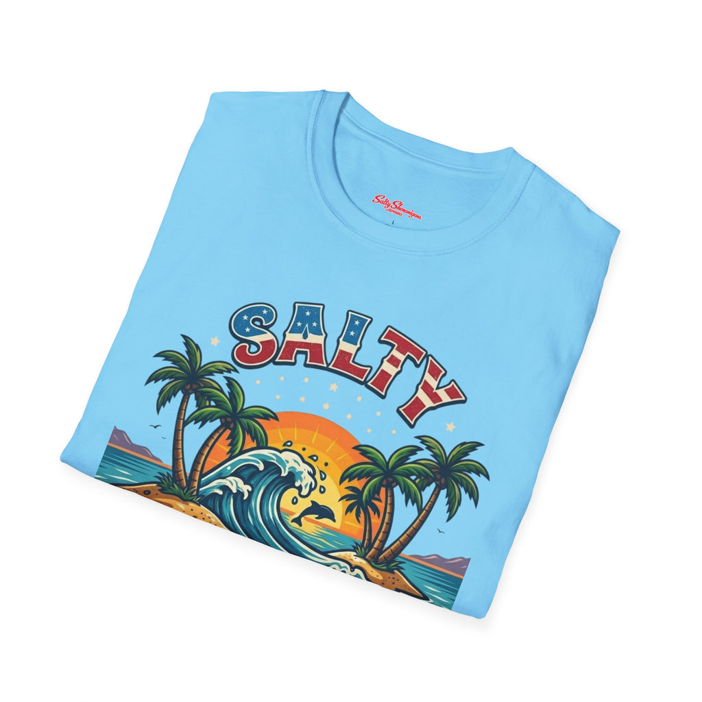 Salty Shenanigans Apparel Beach T-Shirt Printify