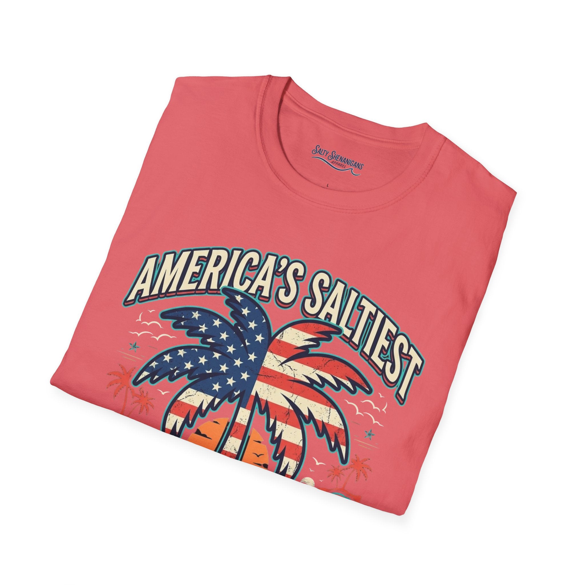 America's Saltiest Patriotic Palm Tree T-Shirt Printify
