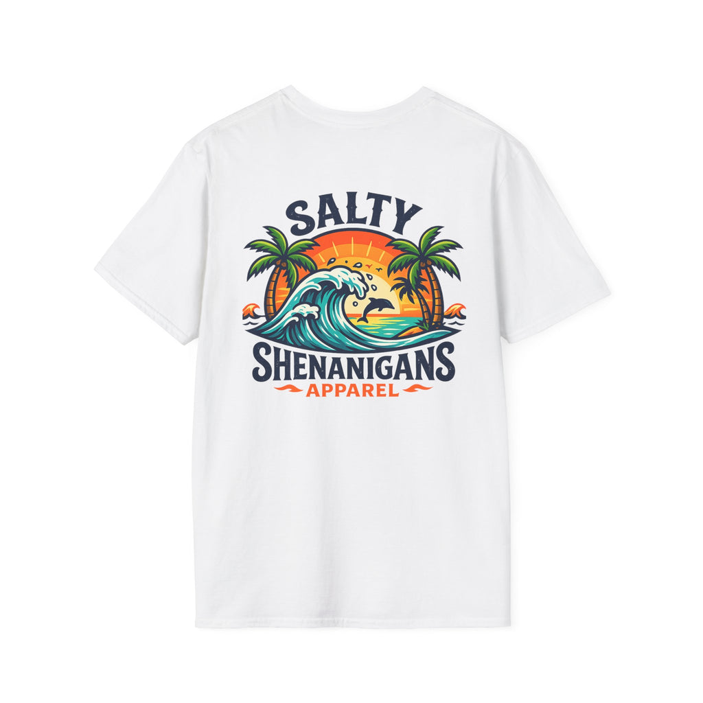Salty Shenanigans Apparel Beach T-Shirt Printify