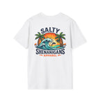 Salty Shenanigans Apparel Beach T-Shirt Printify