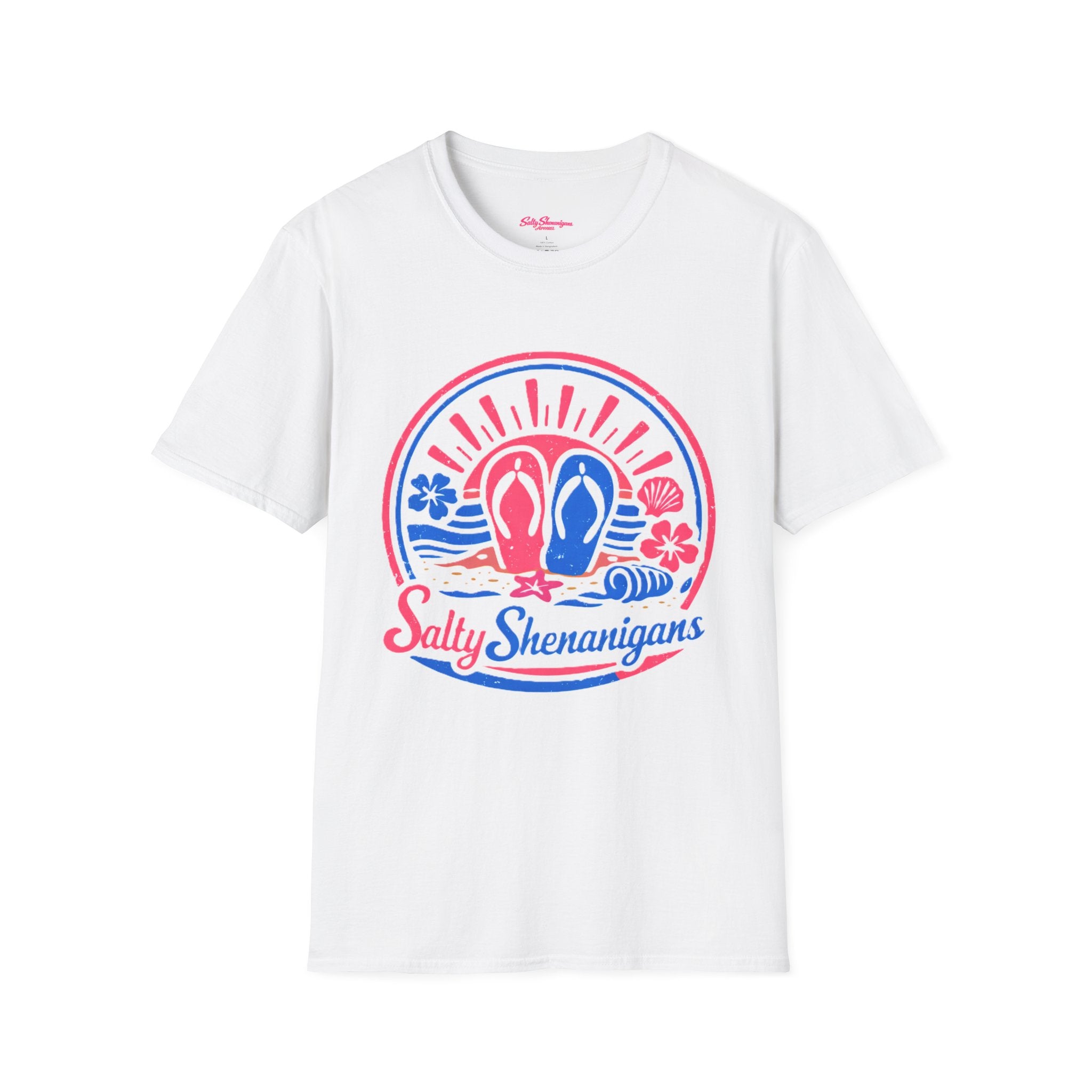 Flip Flop Sunburst T-Shirt — Salty Shenanigans Beach Club Printify