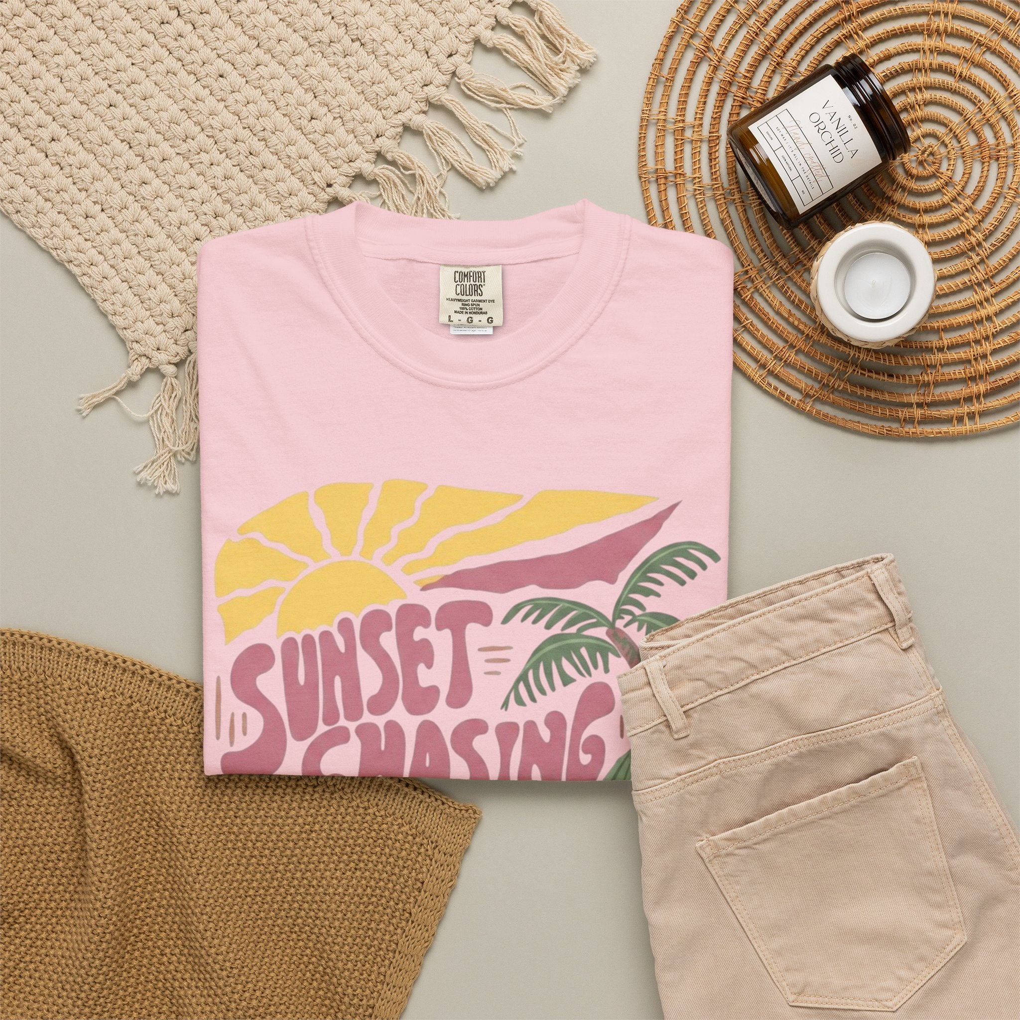 Clothed In Christ T‑Shirt — Sunset Chasing Jesus Seeker Tee Printify