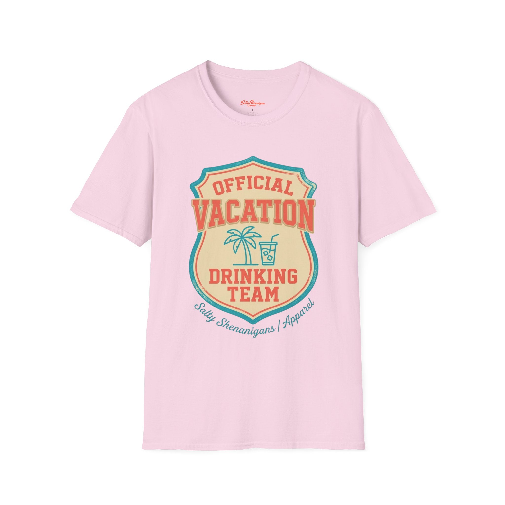 Salty Shenanigans Apparel Official Vacation Drinking Team T-Shirt Printify