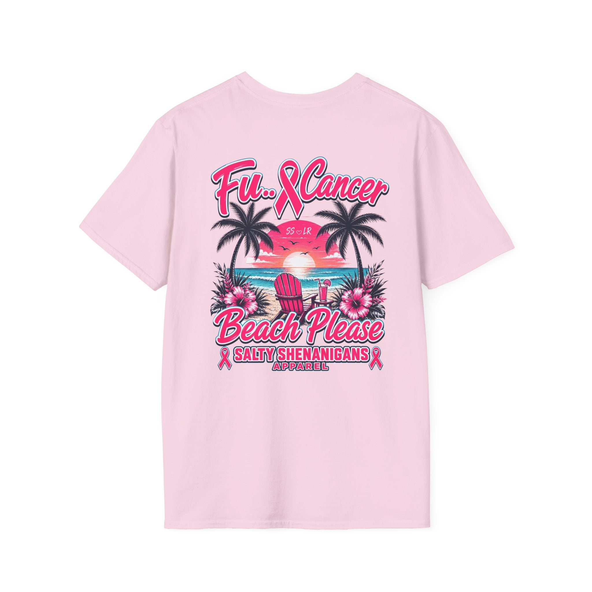 Fu.. Cancer – Beach Please | Cancer Awareness Beach Shirt Printify