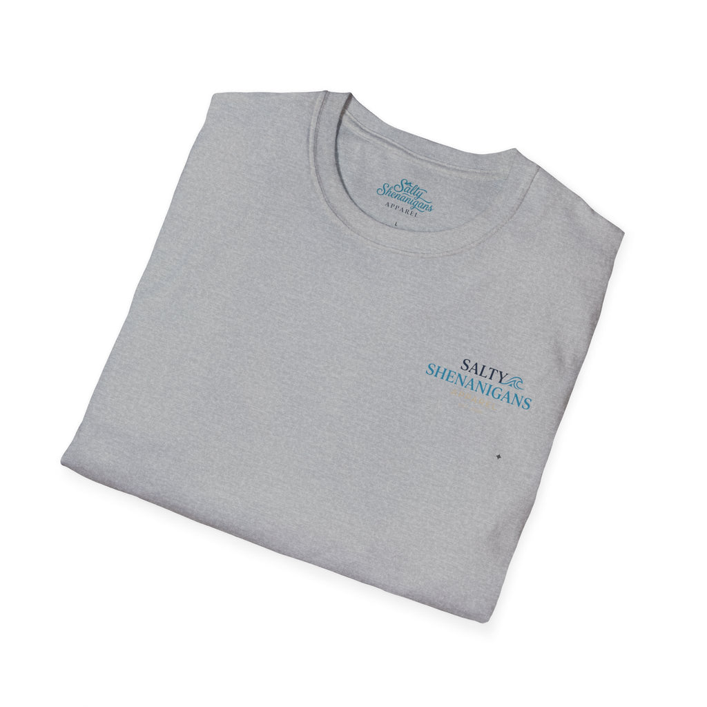 Never Late To Happy Hour Coastal Graphic Tee | Salty Shenanigans Apparel Printify