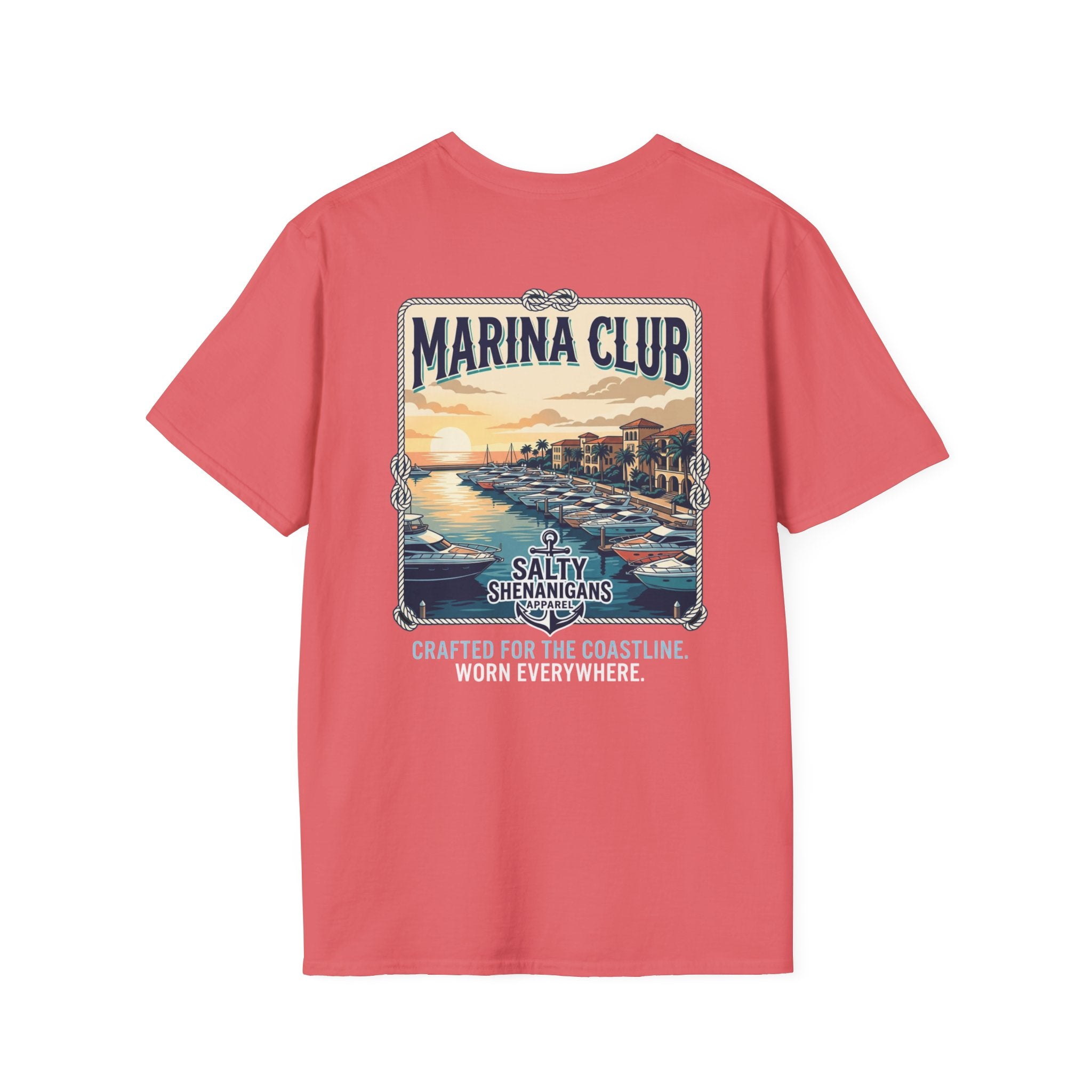 Marina Club Coastal Lifestyle Tee | Salty Shenanigans Apparel Printify