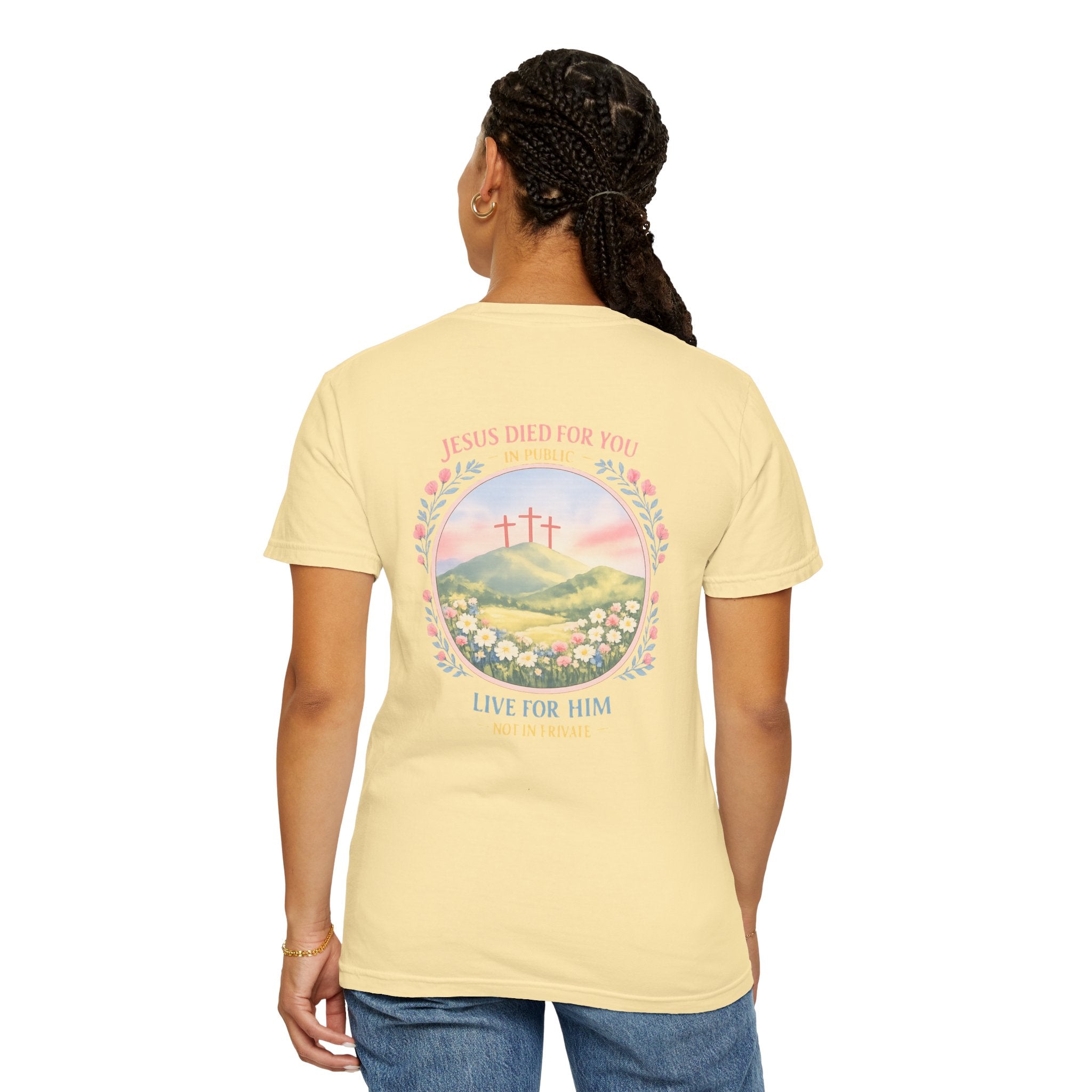Clothed In Christ -Christian T-Shirt — "Jesus Died For You, Live For Him" Graphic Tee Printify