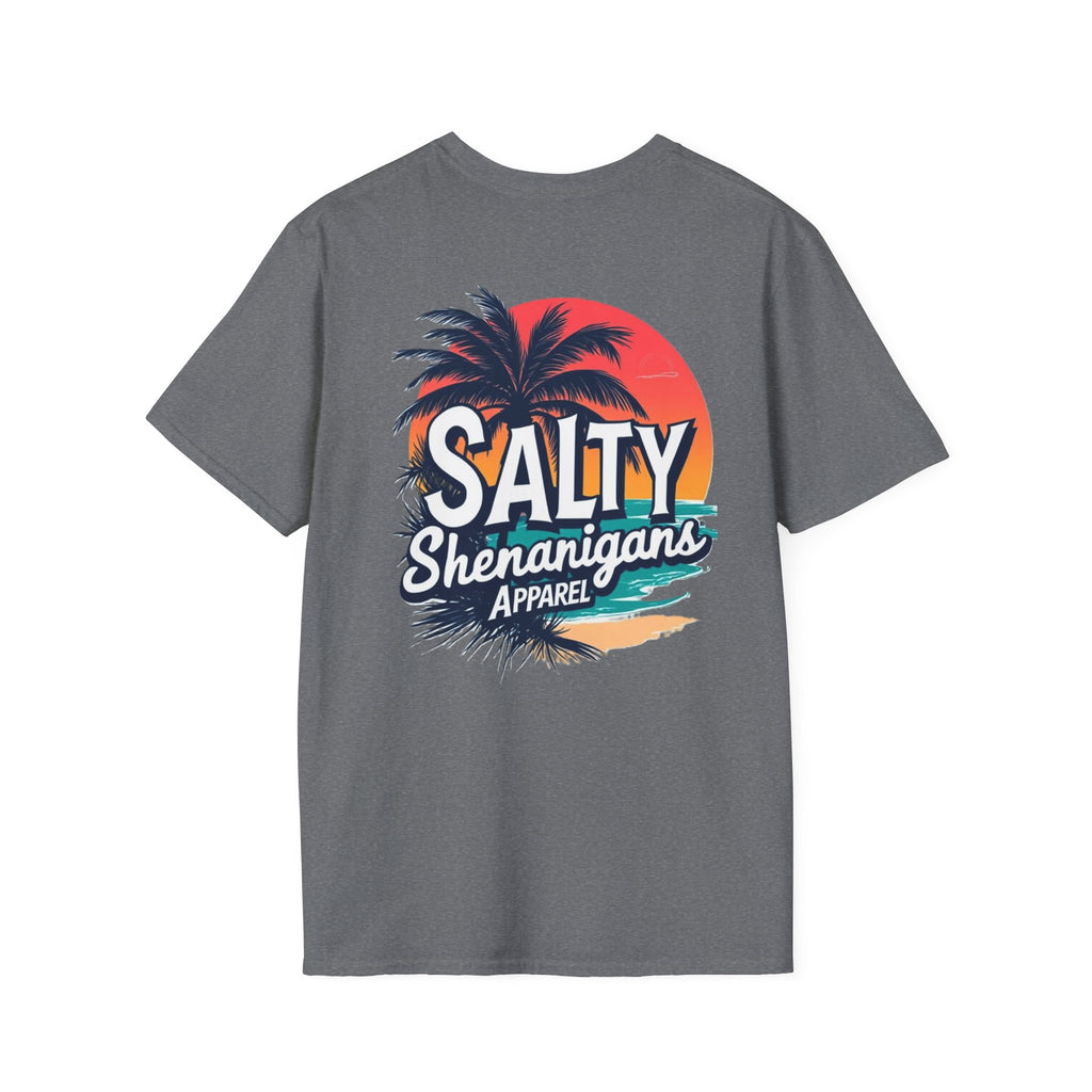 Salty Shenanigans Apparel Beach Palm T-Shirt Printify