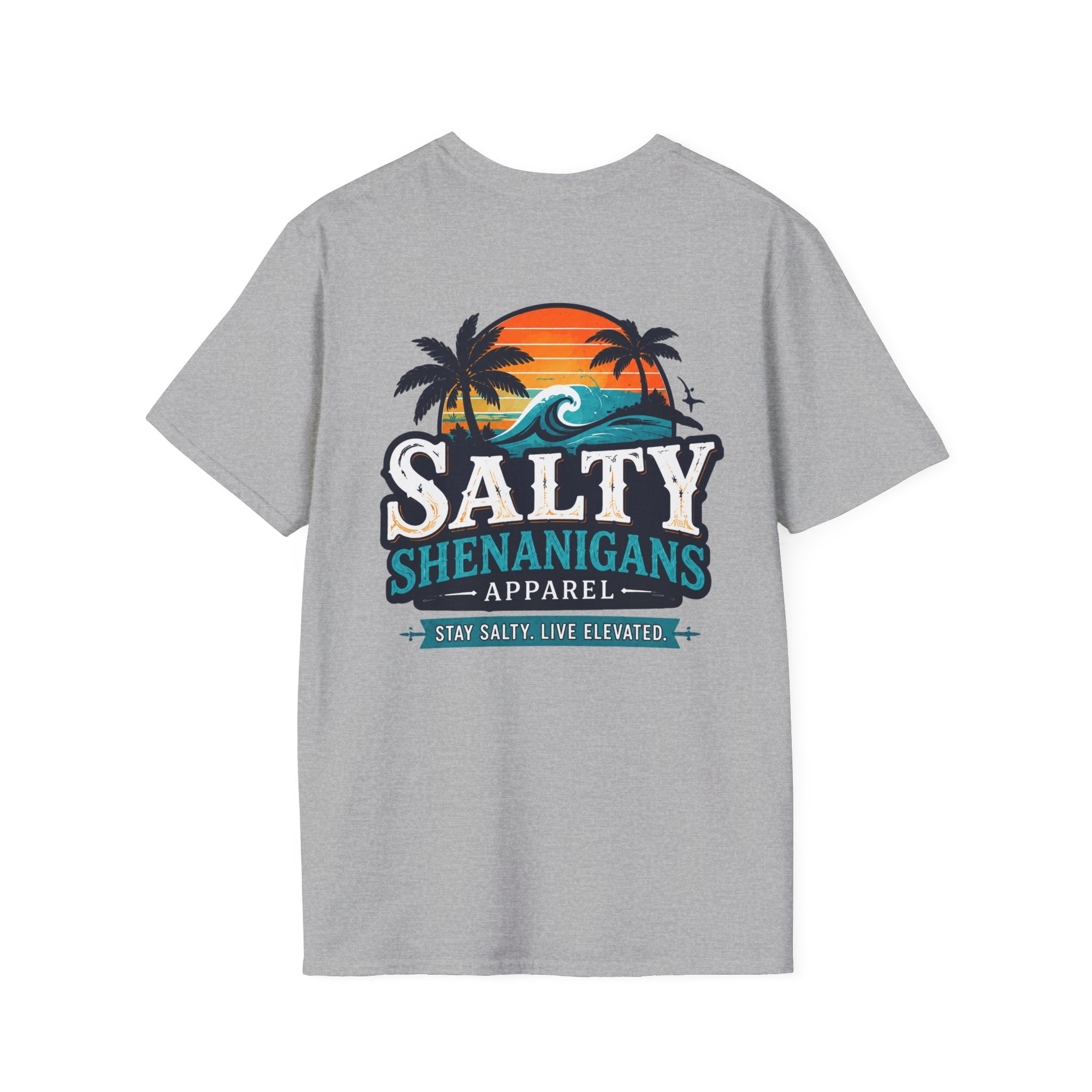Salty Shenanigans Apparel Wave Logo Tee Printify