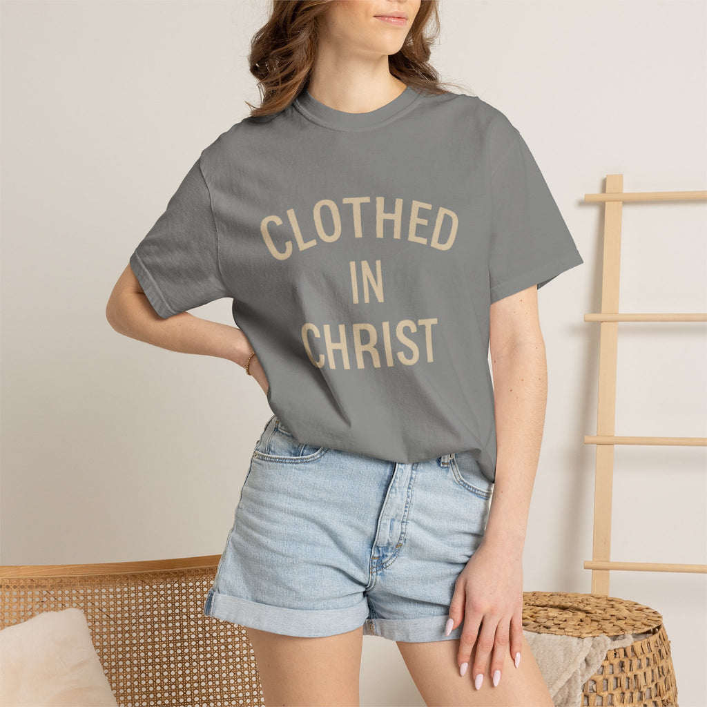 Clothed in Christ T-Shirt — Faith-Based Christian Tee Printify