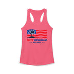 Women's Salty Shenanigans American Flag Racerback Tank Printify