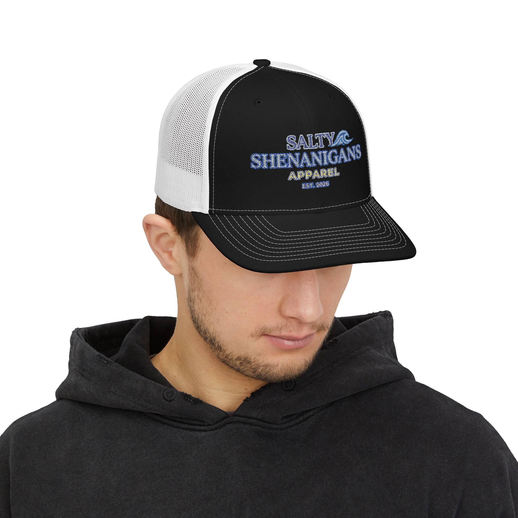 Salty Shenanigans Apparel Est. 2026 Snapback Trucker Cap Printify