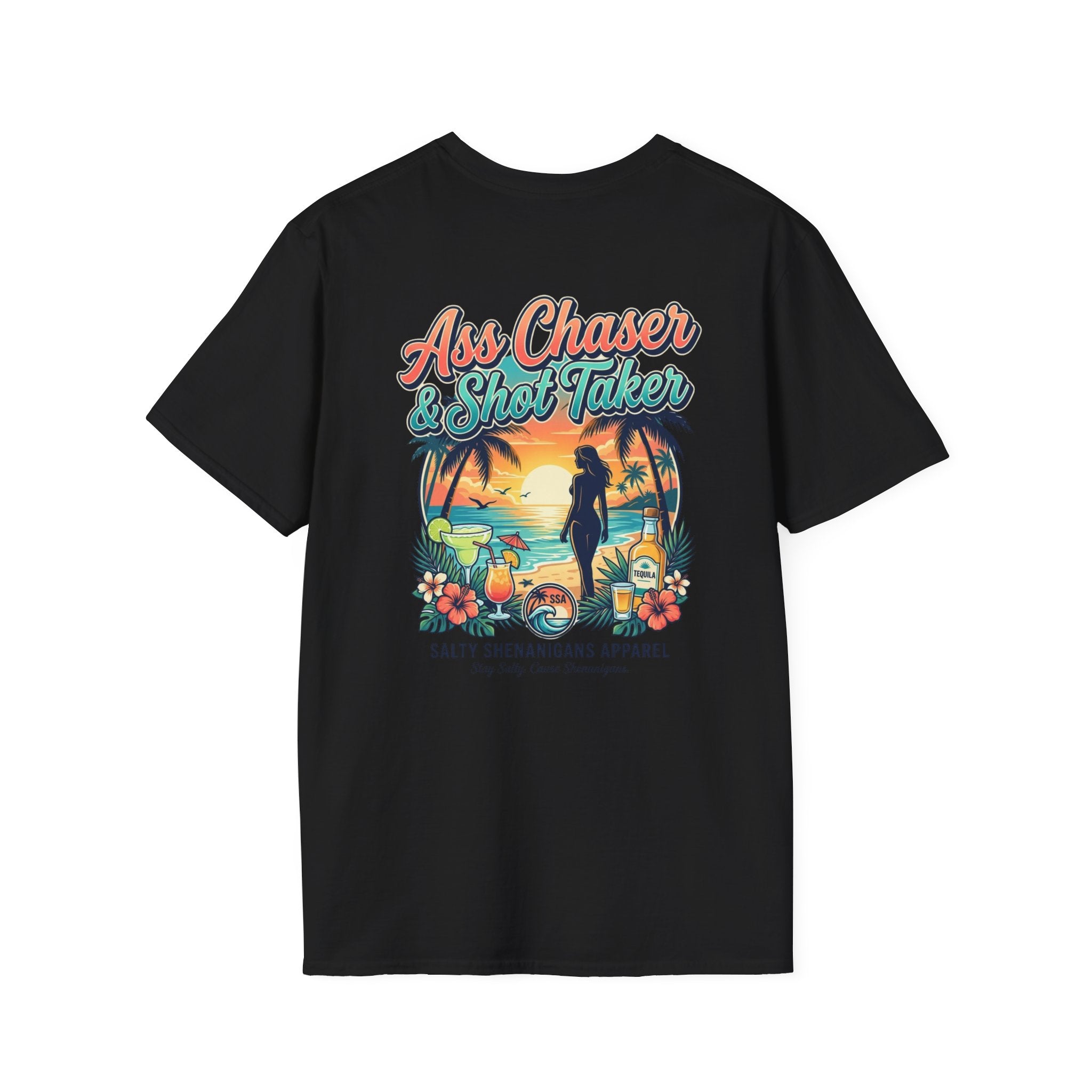 Ass Chaser & Shot Taker Coastal Graphic Tee Printify
