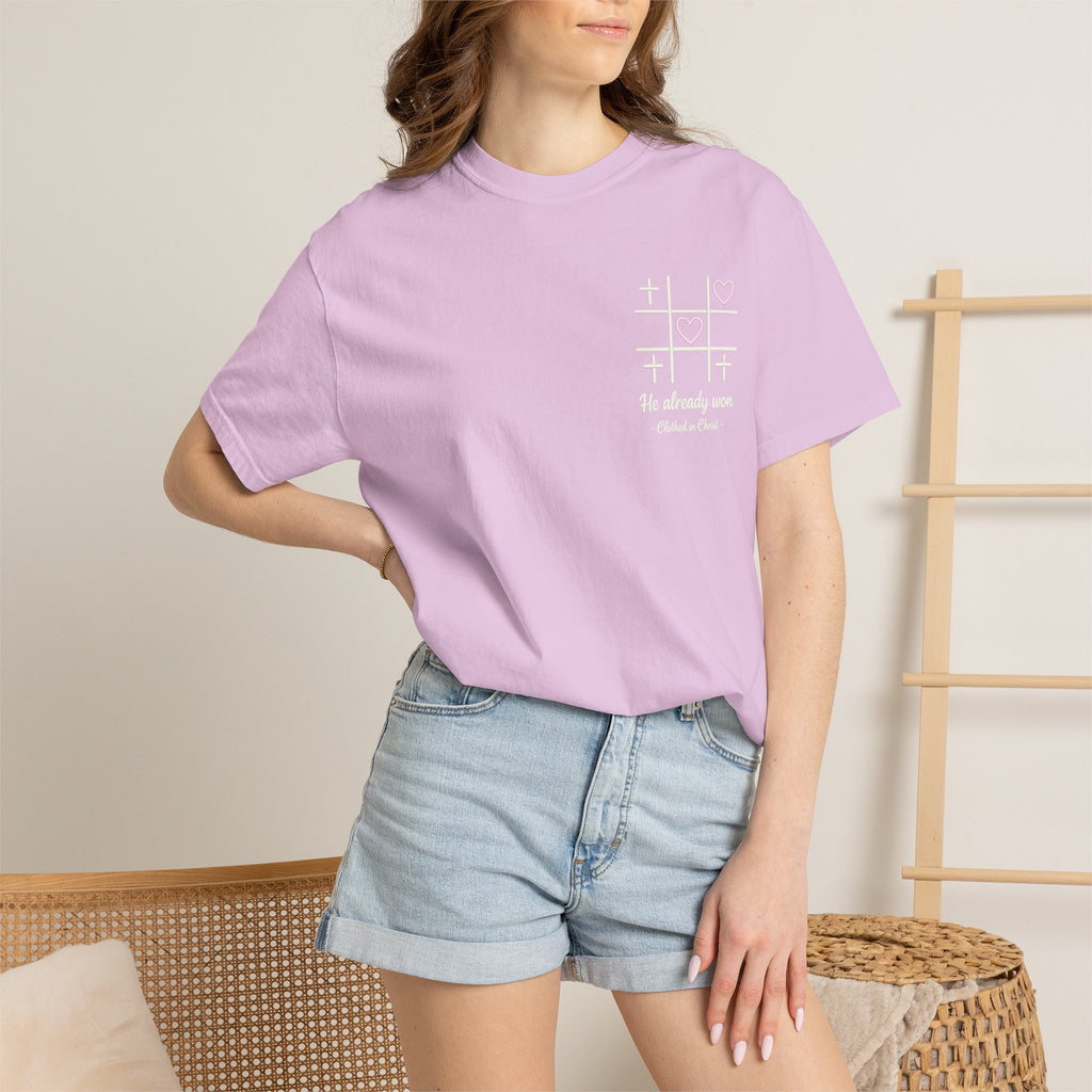 Minimal Heart Tic-Tac-Toe T-Shirt Printify