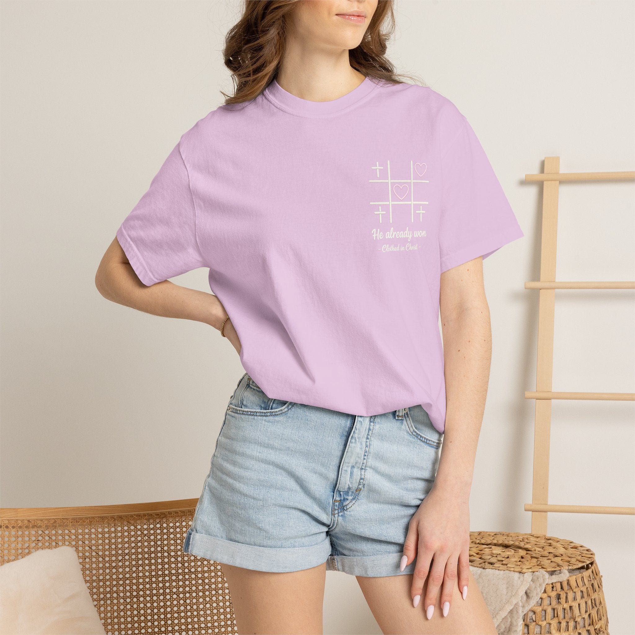 Minimal Heart Tic-Tac-Toe T-Shirt Printify