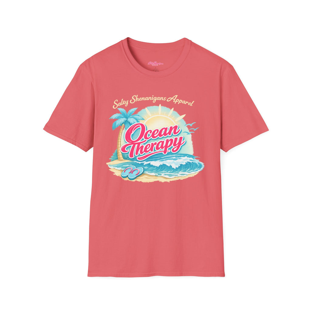 Salty Shenanigans Apparel Ocean Therapy T-Shirt Printify