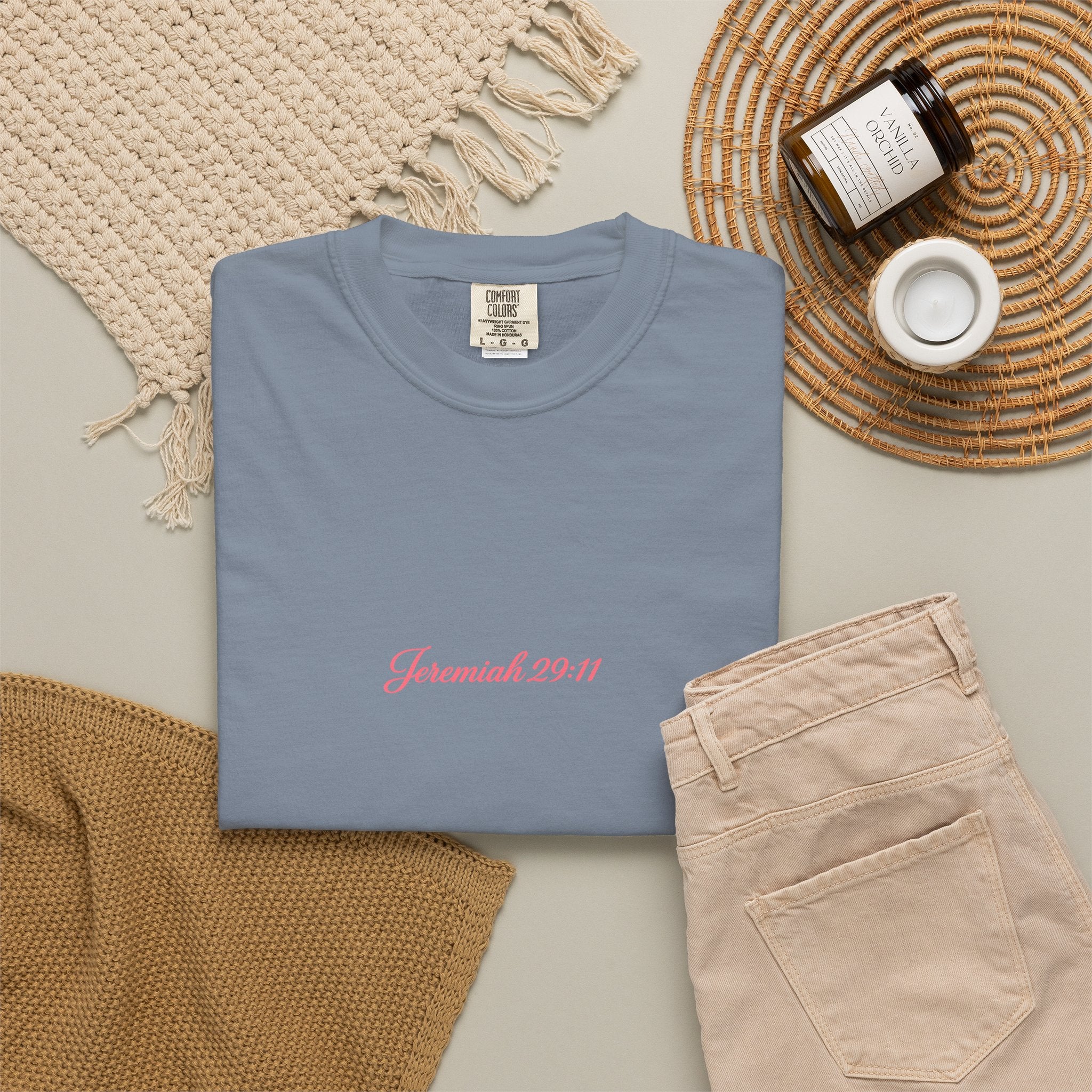 Scripted Scripture T‑Shirt — “For I know the plans I have for you” Inspirational Tee Printify
