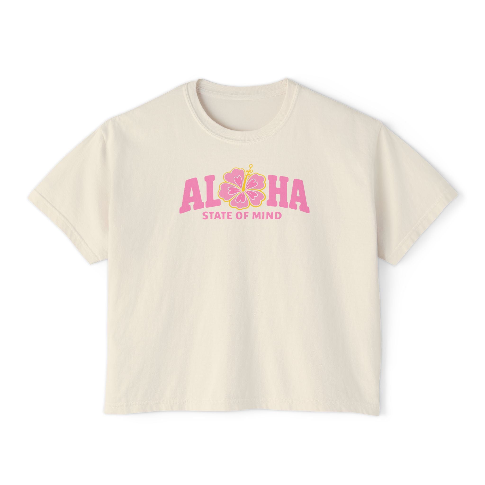 Aloha State Of Mind Women's Boxy Tee — Salty Shenanigans Printify