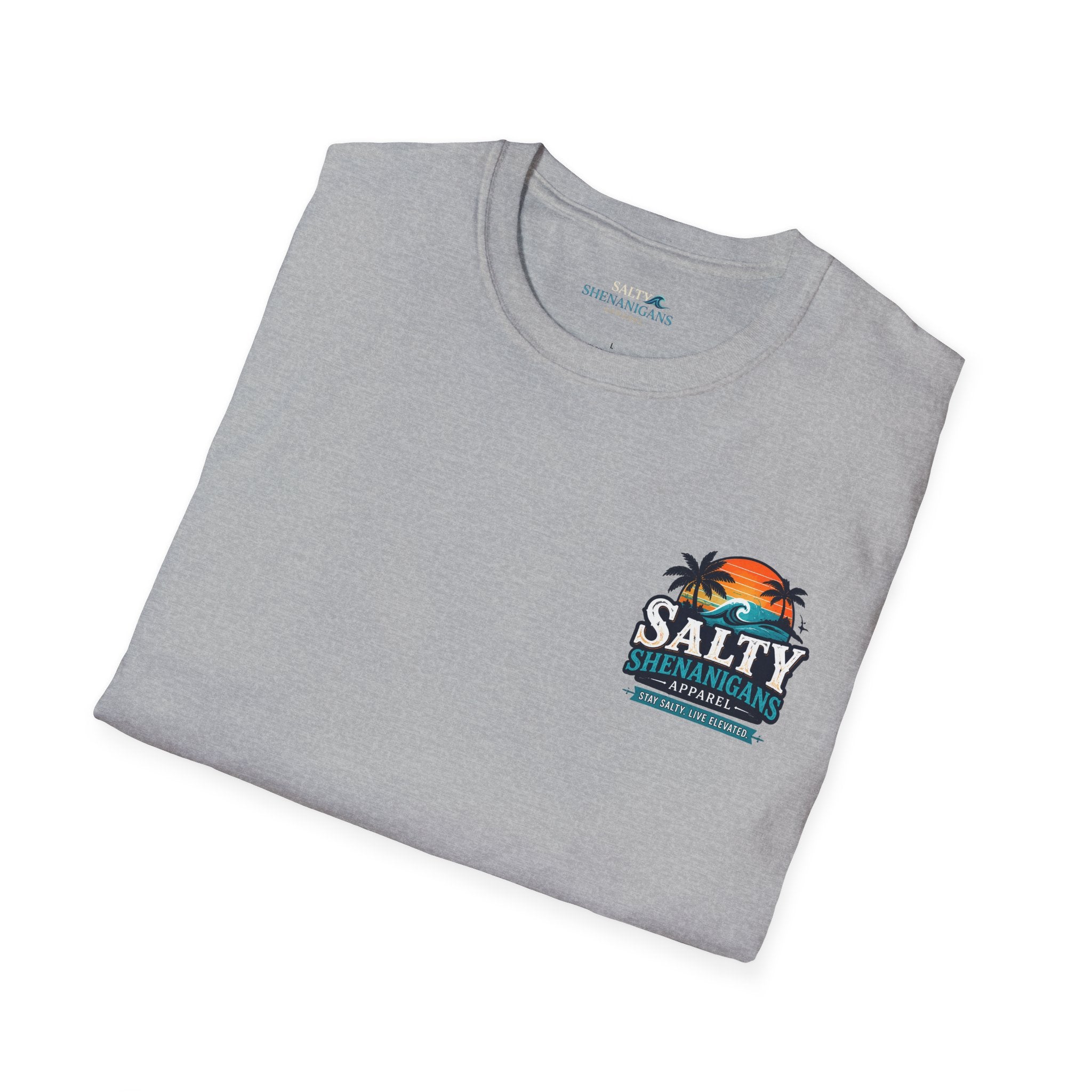 Salty Shenanigans Apparel Wave Logo Tee Printify