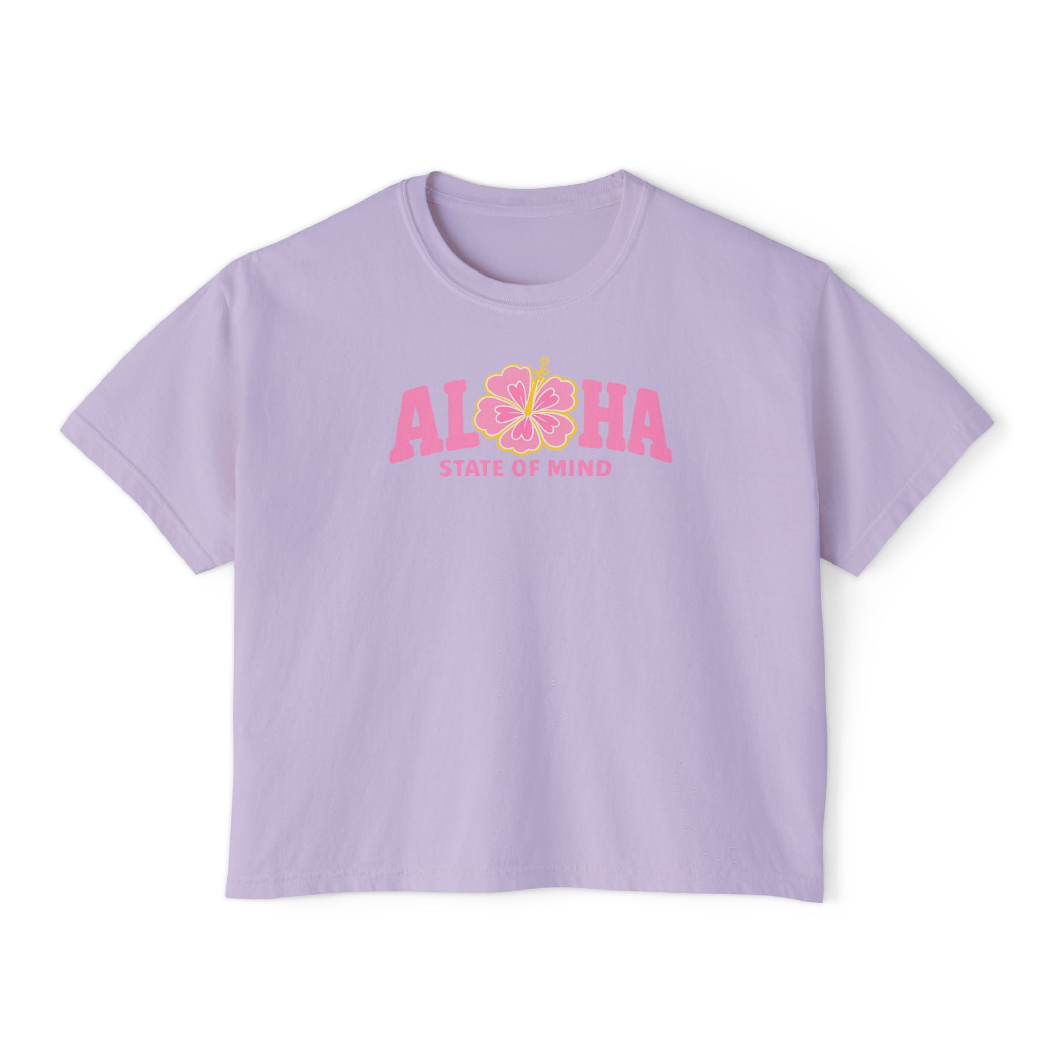 Aloha State Of Mind Women's Boxy Tee — Salty Shenanigans Printify
