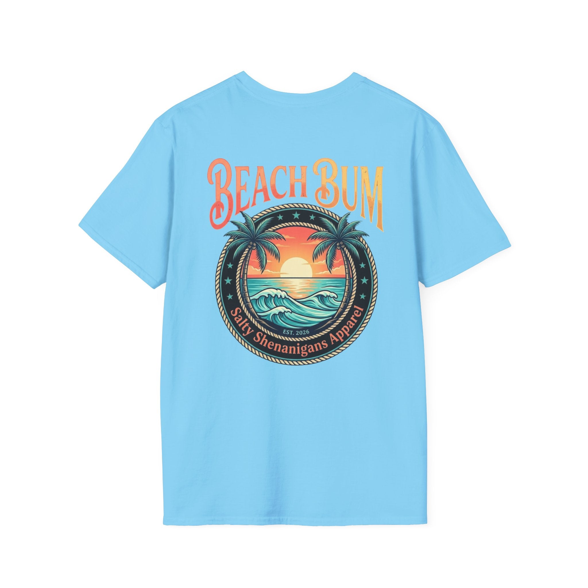 Beach Bum Coastal Sunset T-Shirt Printify