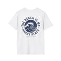 Salty Shenanigans Apparel The Beach Is My Happy Place T-Shirt Printify