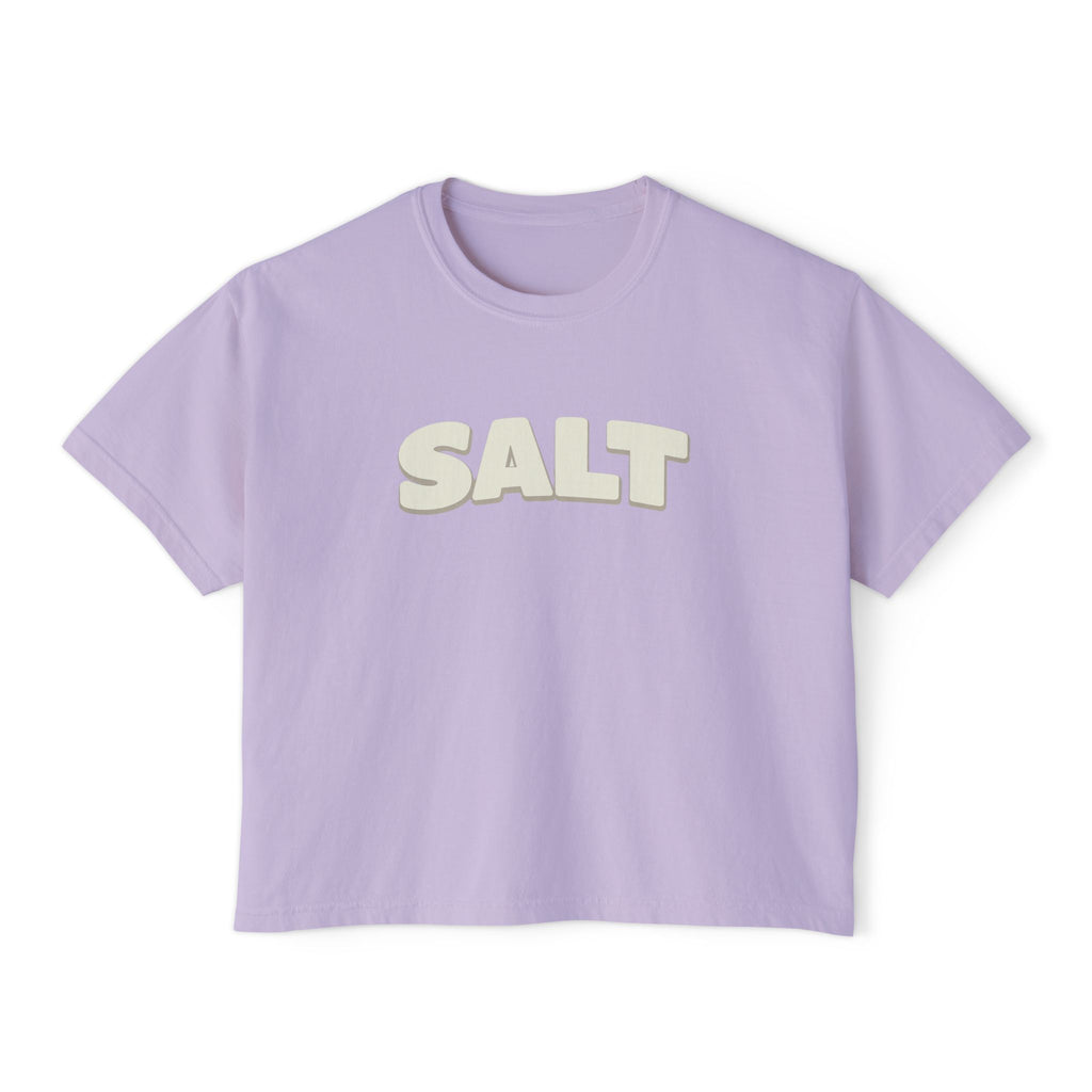 SALT Women's Boxy Tee - 'Salty Shenanigans' Beach Sunset Graphic Printify