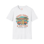 Salty Shenanigans Apparel Good Vibes and High Tides T-Shirt Printify