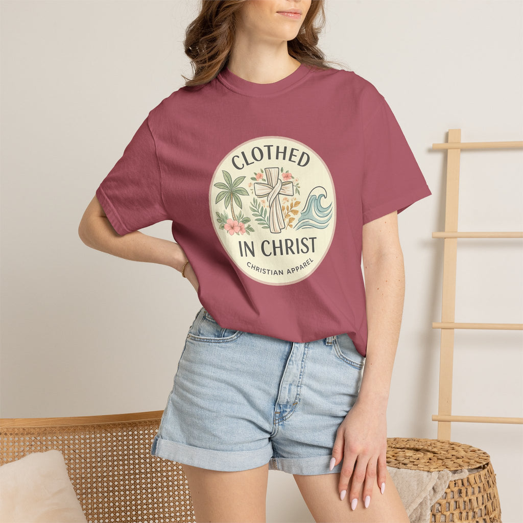 Clothed in Christ Graphic T-Shirt — Christian Faith Tee Printify