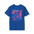 Salty Shenanigans Beach Club T-Shirt — Graphic Beach Scene Tee Printify