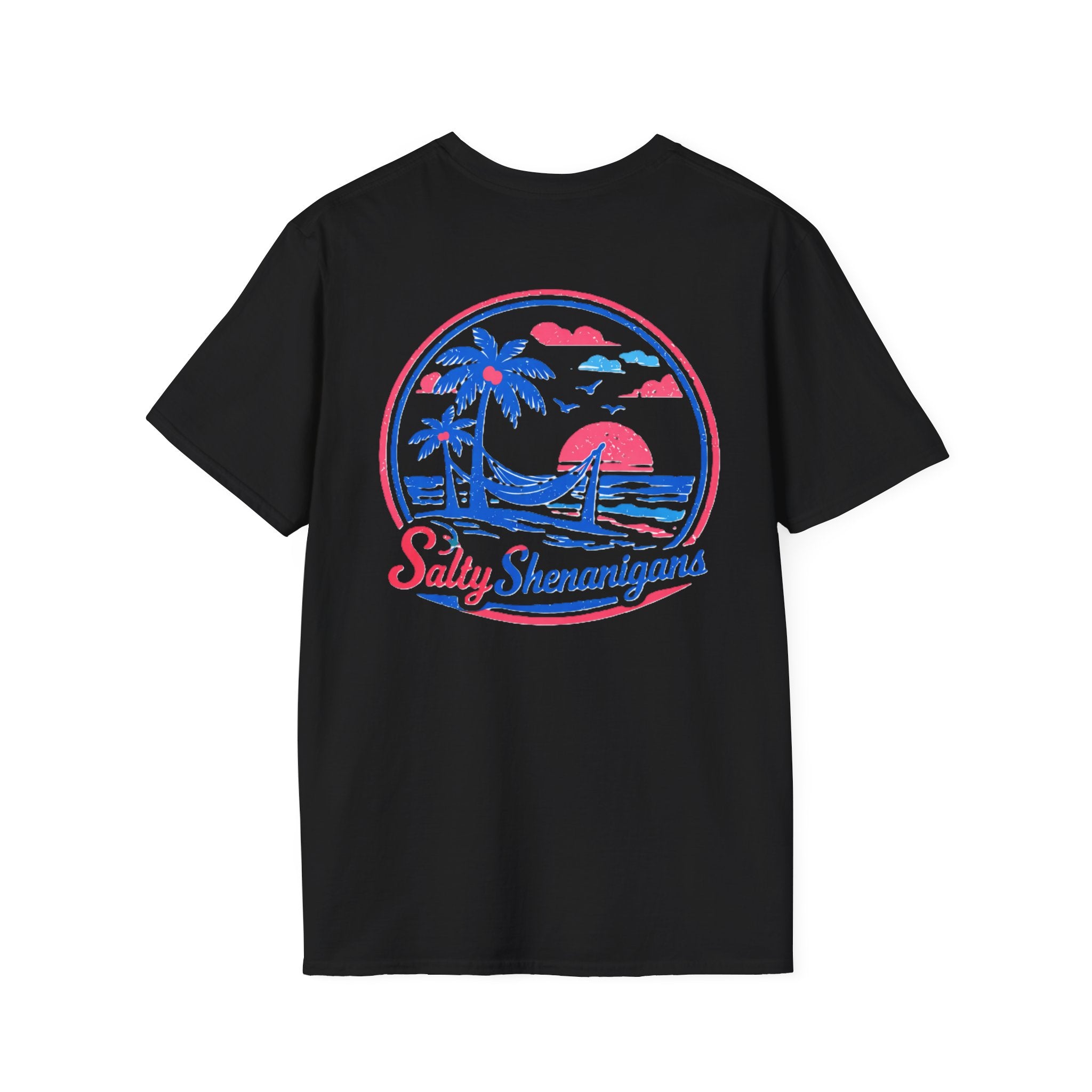 Salty Shenanigans Palm T-Shirt Printify