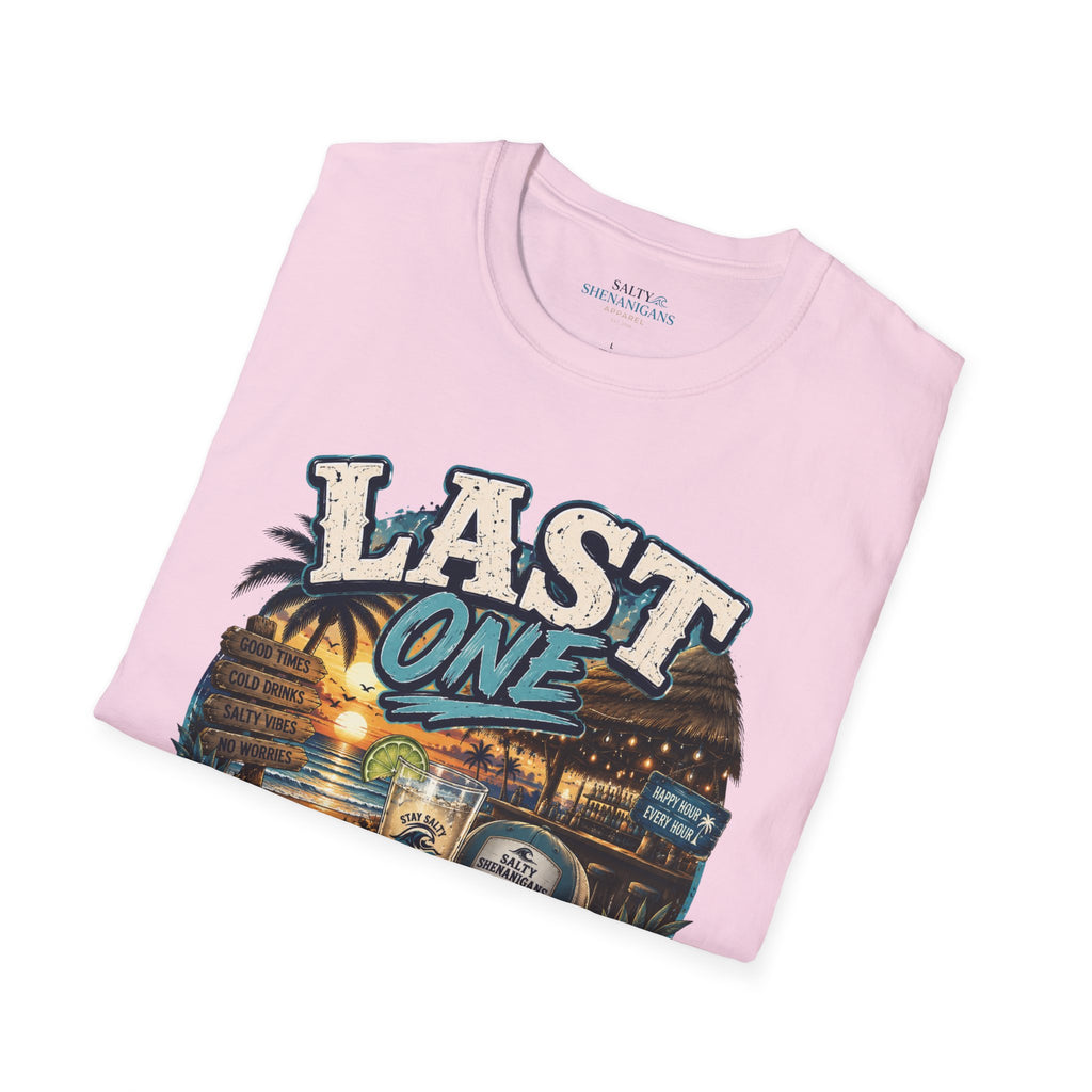 Last One Standing Beach Bar Graphic Tee Printify