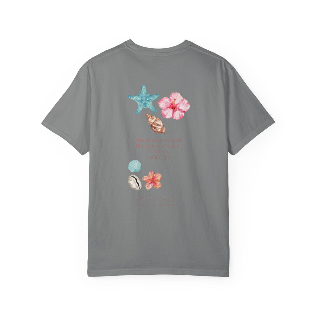 Clothed In Christ T‑Shirt — Isaiah 43:2 Beach Tee Printify