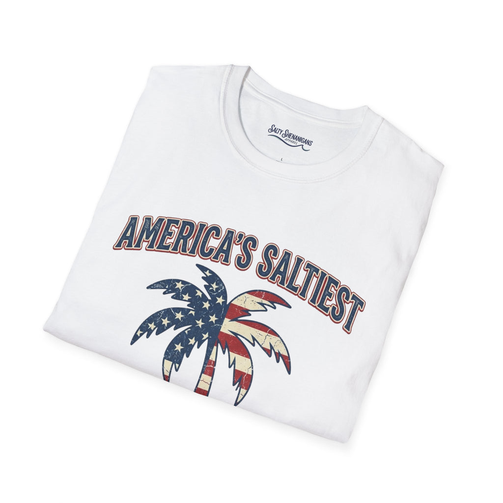 America's Saltiest Patriotic Palm Tree T-Shirt Printify