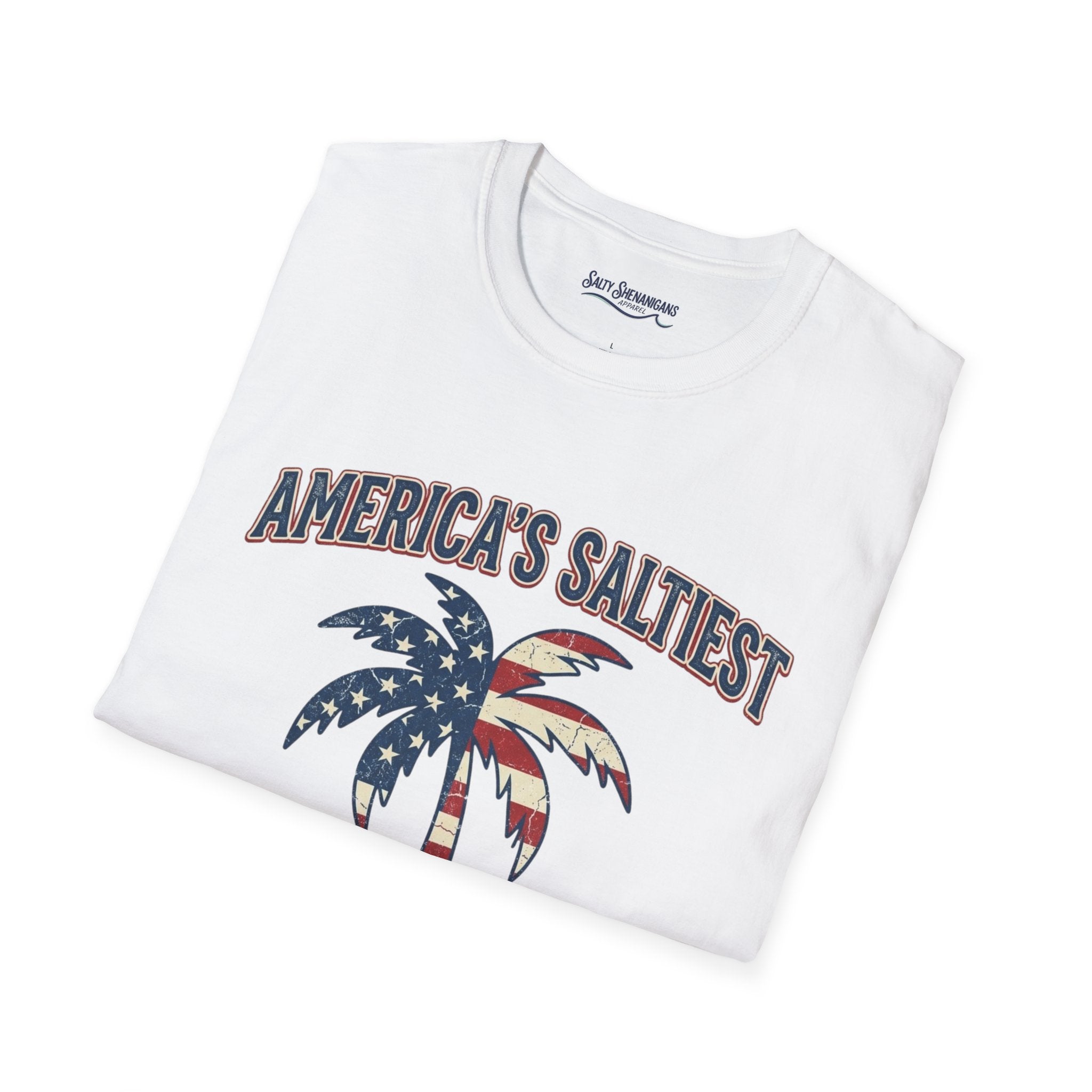 America's Saltiest Patriotic Palm Tree T-Shirt Printify