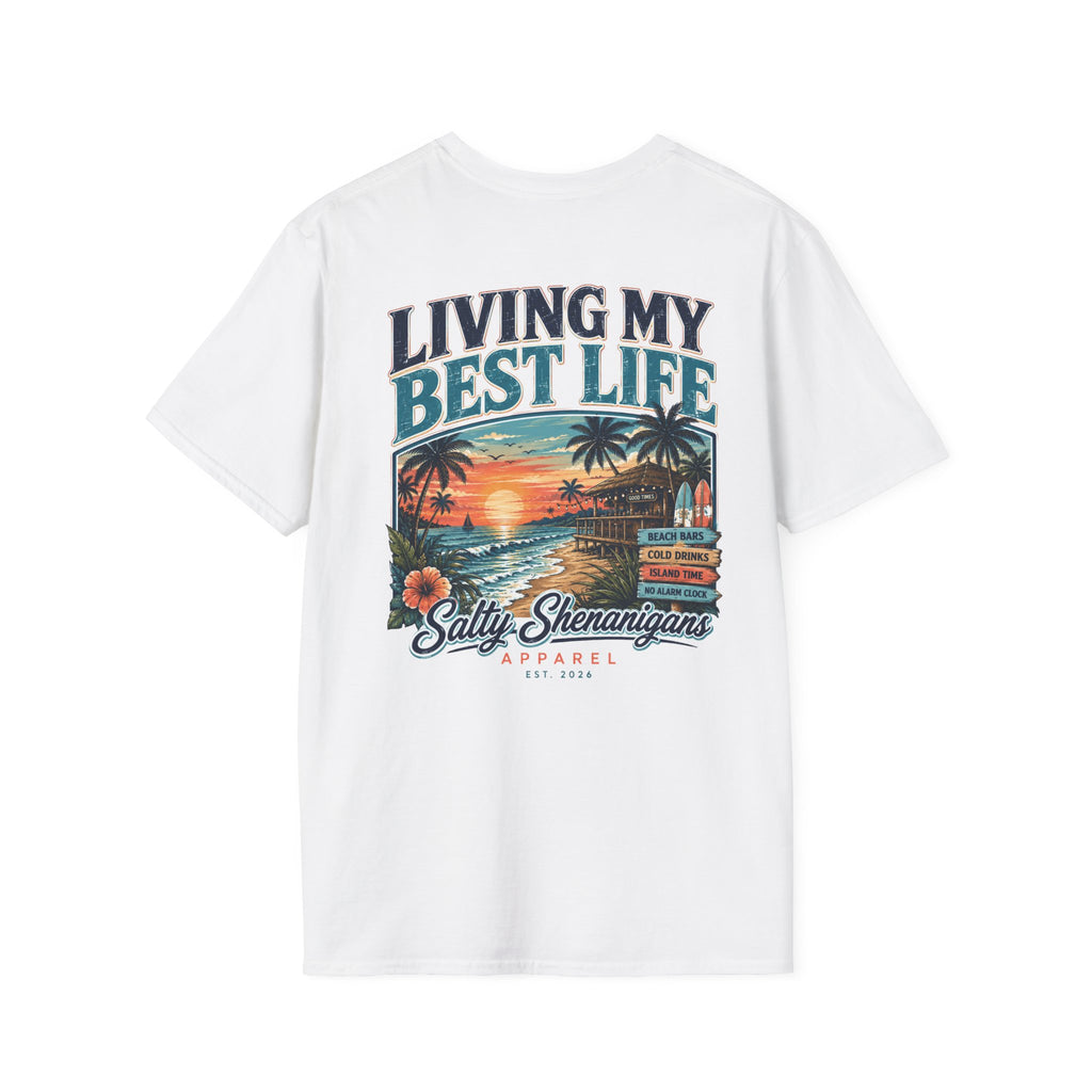 Living My Best Life Sunset Tee Printify