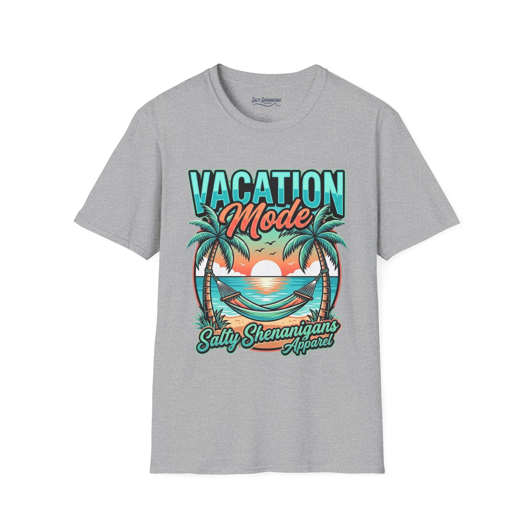 Vacation Mode Sunset Hammock Beach Tee Printify