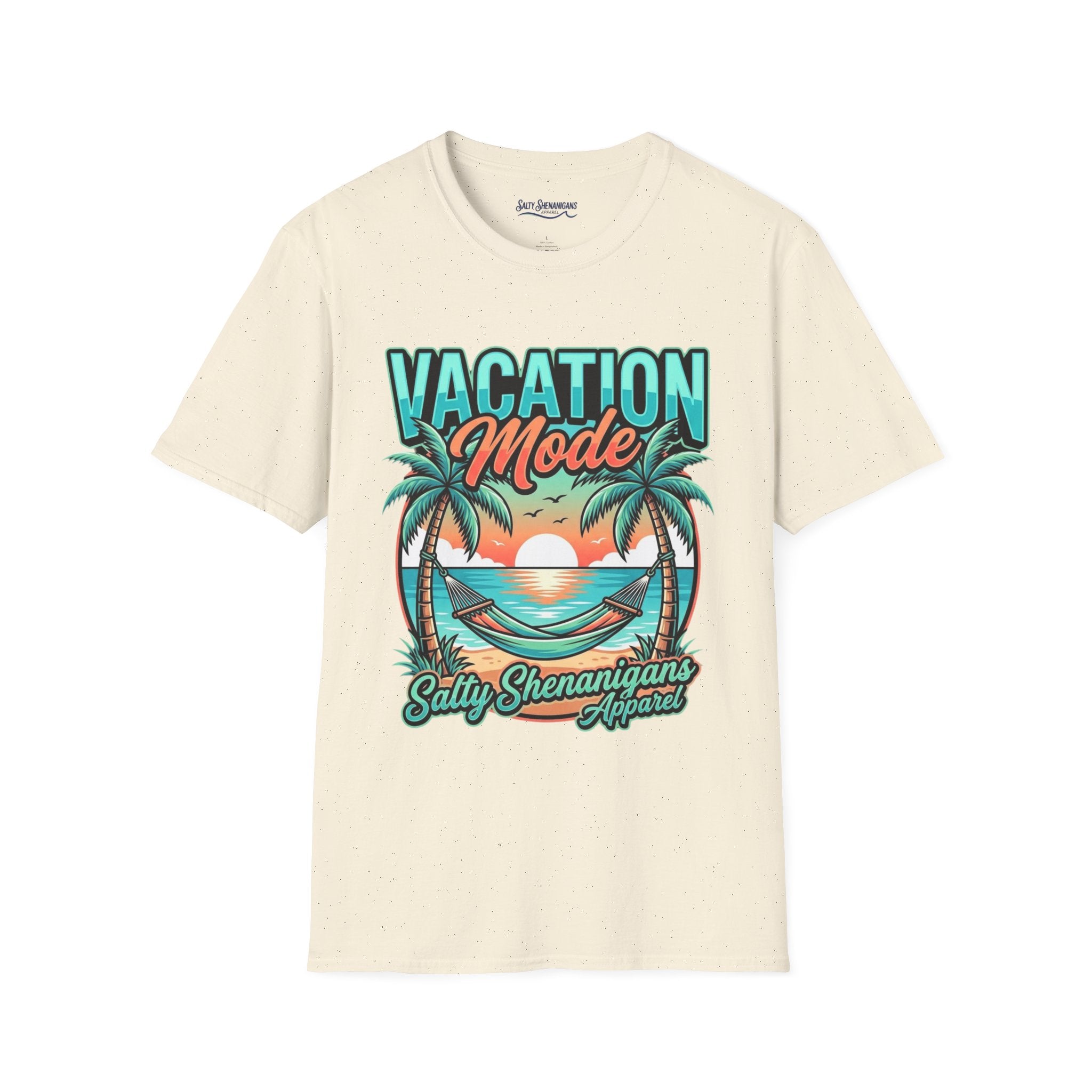 Vacation Mode Sunset Hammock Beach Tee Printify