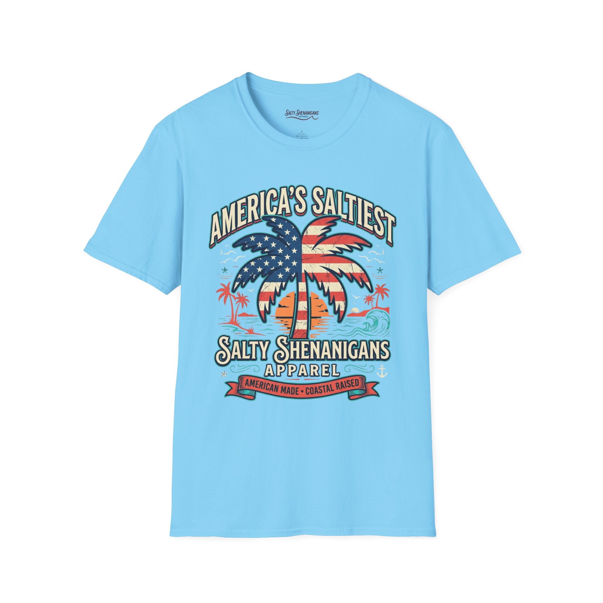 America's Saltiest Patriotic Palm Tree T-Shirt Printify