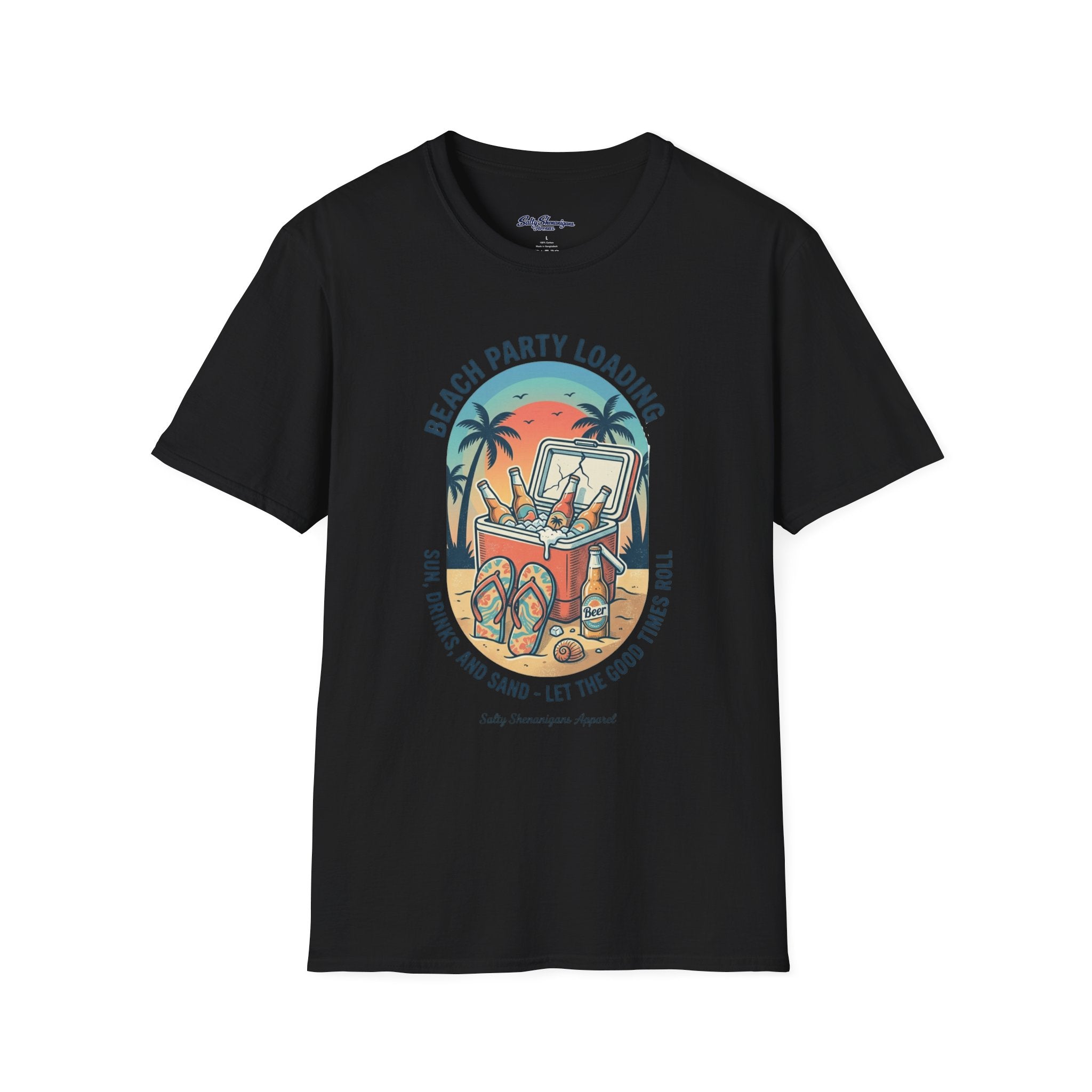 Salty Shenanigans Apparel Beach Party Loading T-Shirt Printify