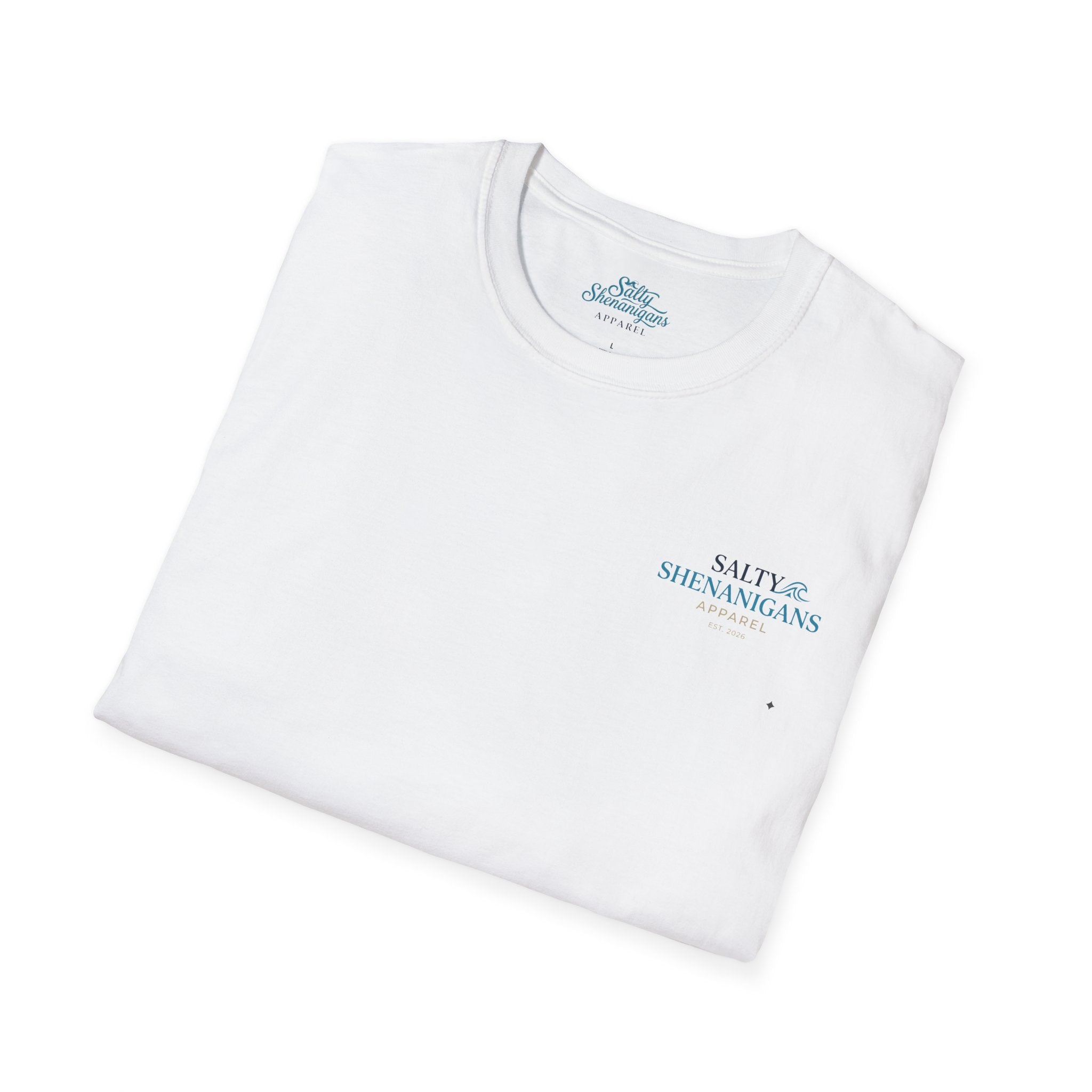 Never Late To Happy Hour Coastal Graphic Tee | Salty Shenanigans Apparel Printify